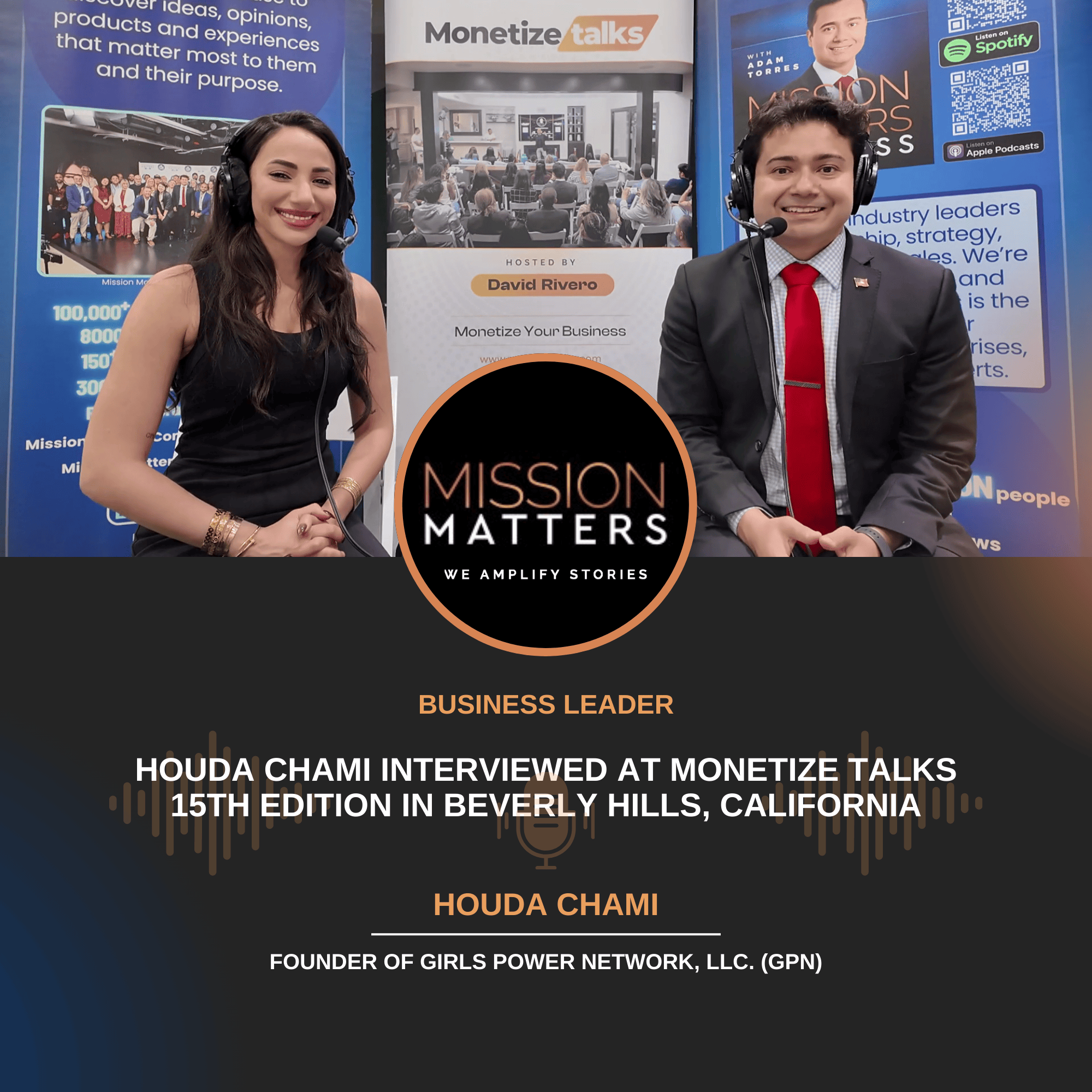 Houda Chami Interviewed at Monetize Talks 15th Edition in Beverly Hills, California