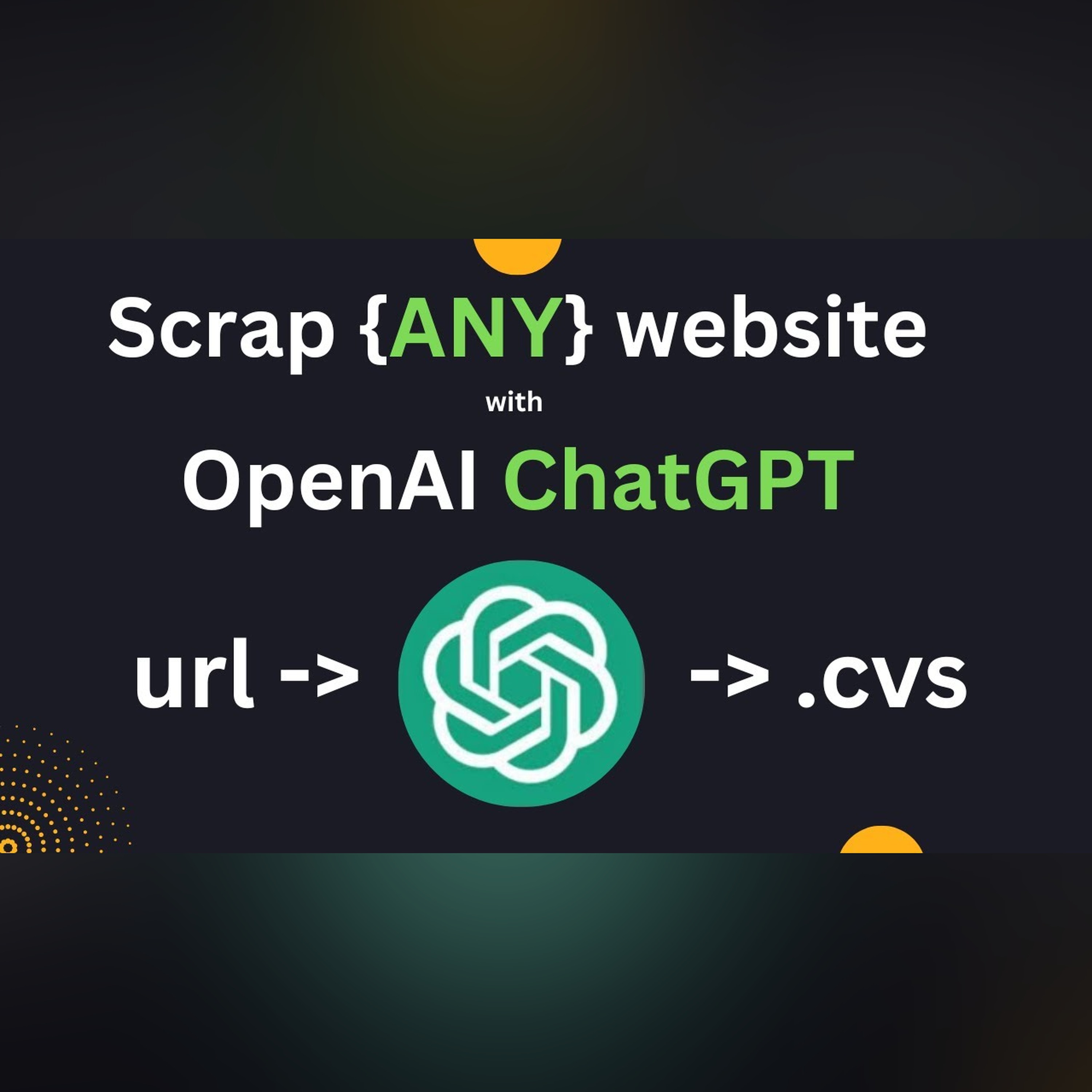 Web Scraping any website with ChatGPT