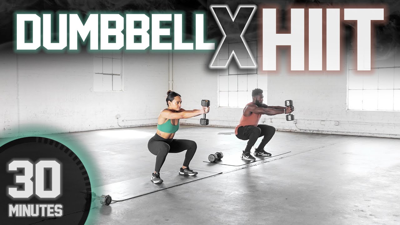 30 Minute Full Body Dumbbell HIIT Workout [No Jumping/Advanced]