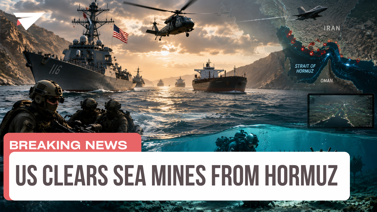 US Clears Sea Mines from Hormuz, Breaking News episode artwork