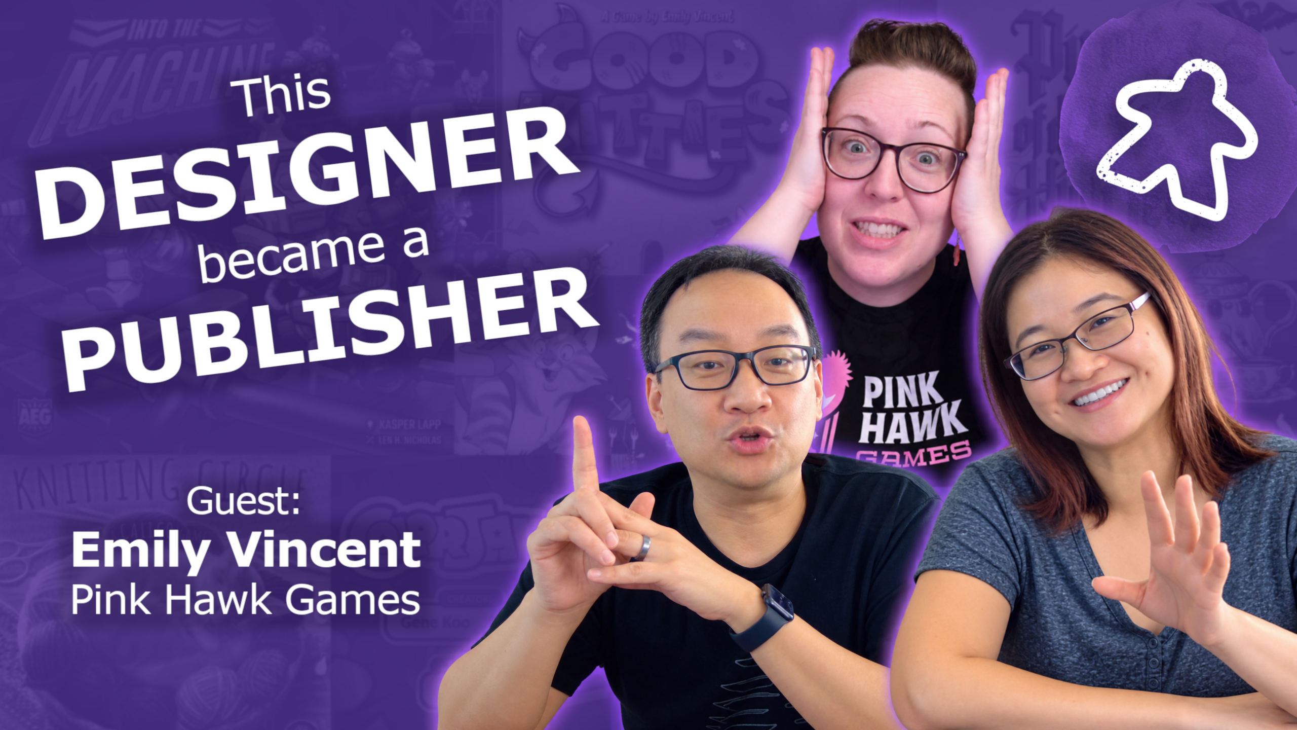185: Life as a board game designer-turned-publisher (guest: Emily Vincent, Pink Hawk Games)