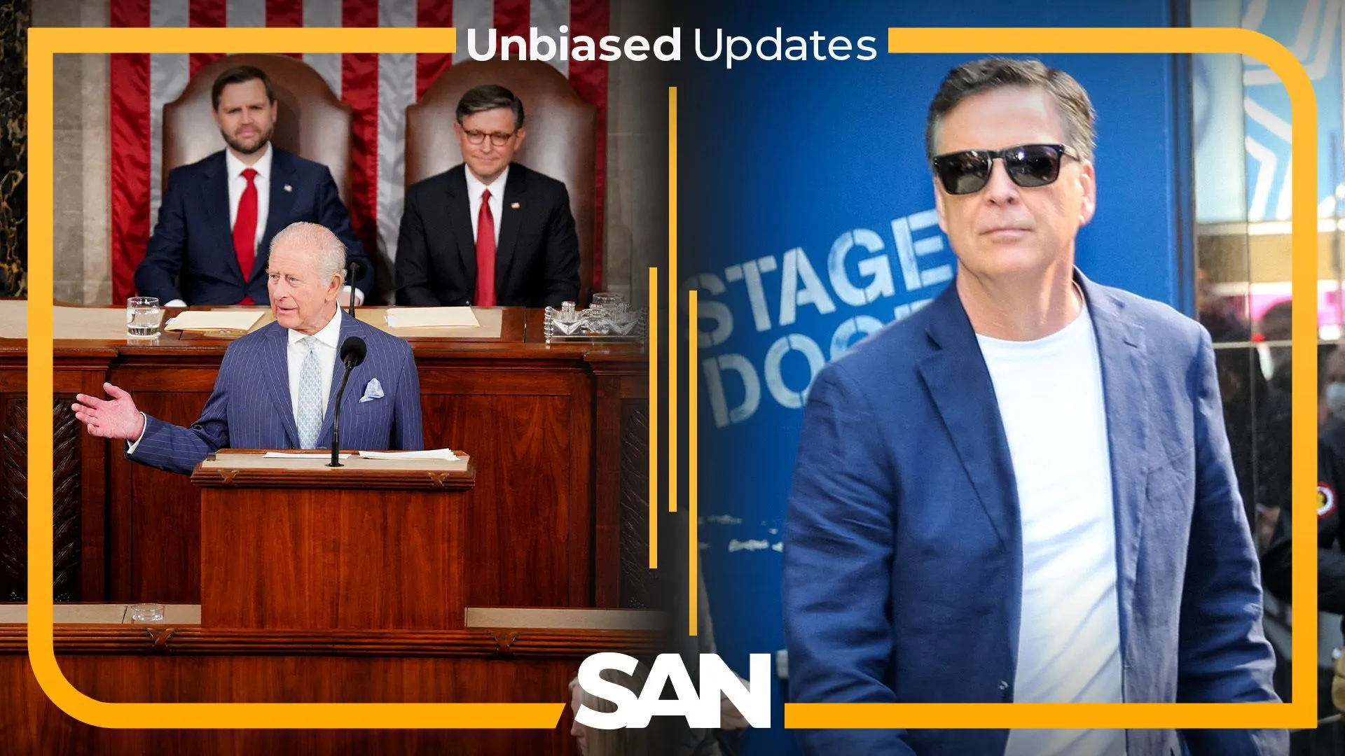 King Charles warns against US isolation; Comey indicted over social media post episode artwork