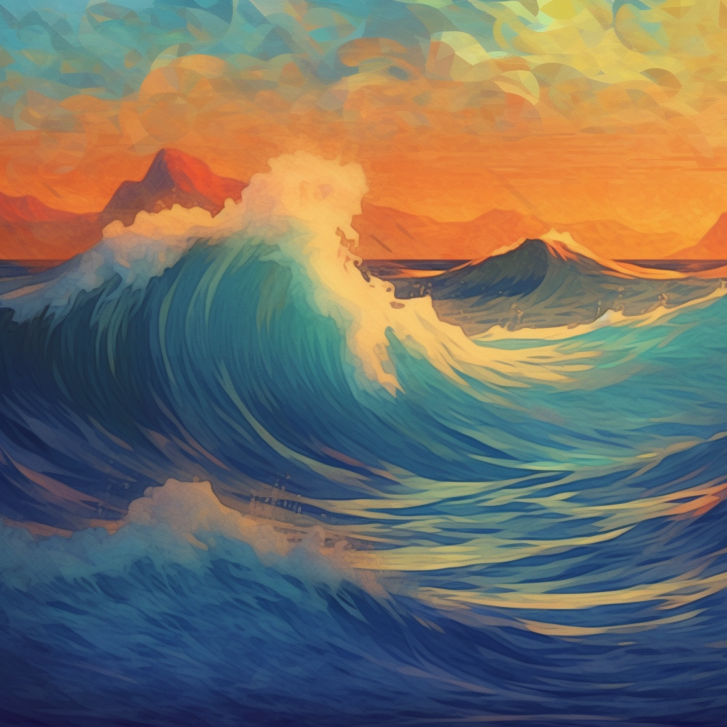 Beta waves With Ocean Sounds for Working