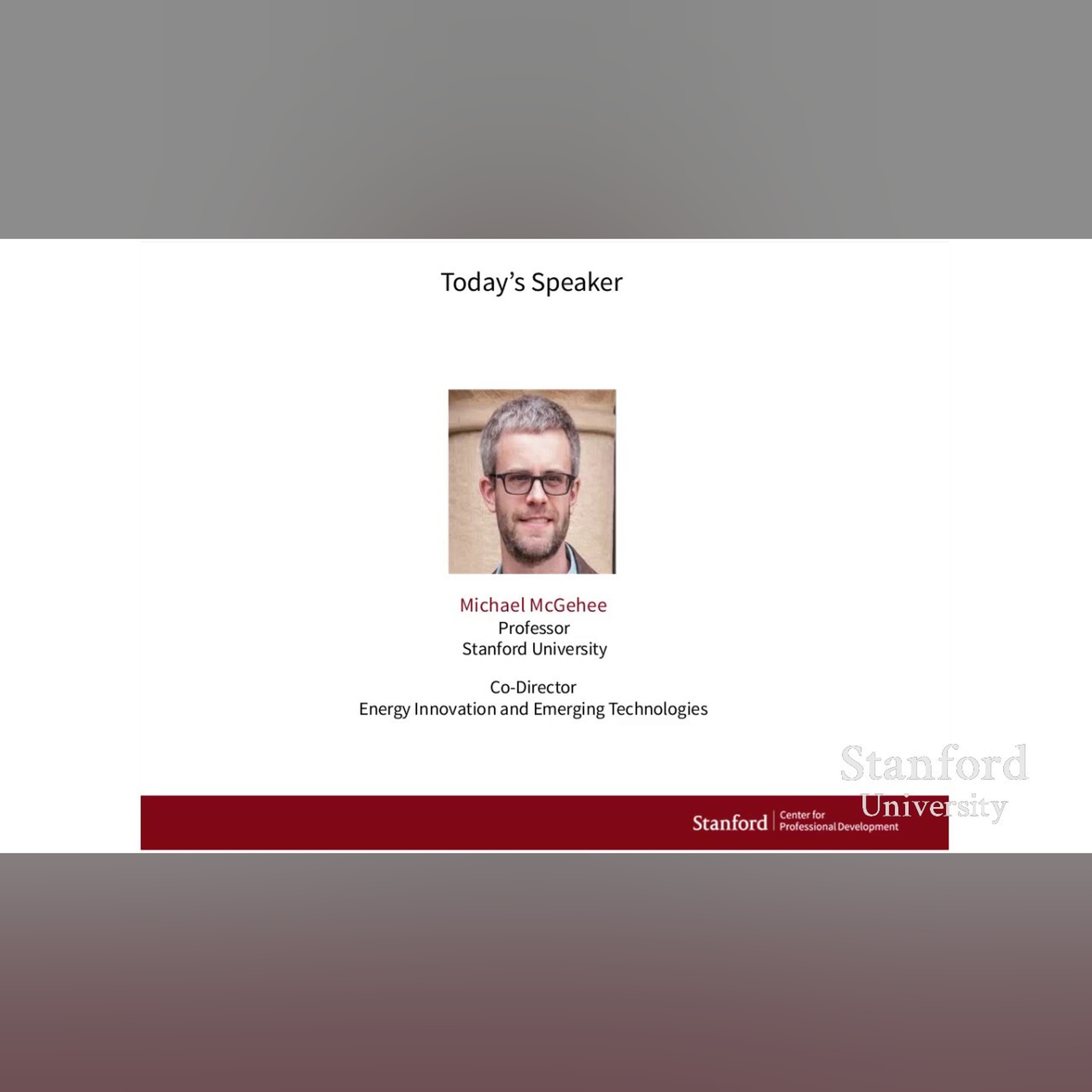 Stanford Webinar - Game-Changer for Solar Energy: Perovskite Semiconductors