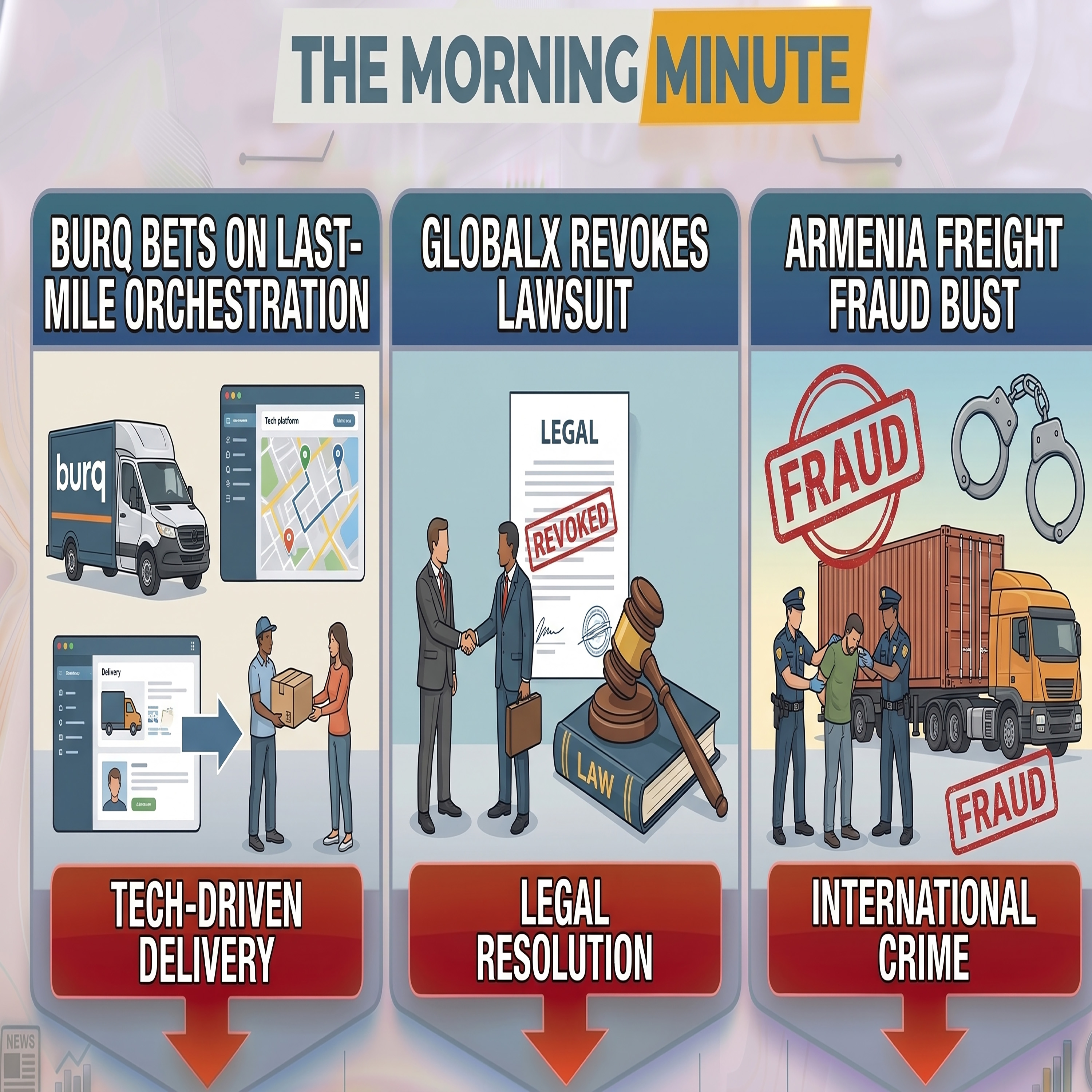 Burq Bets on Last-Mile Orchestration, GlobalX Revokes Lawsuit, & Armenia Freight Fraud Bust | The Morning Minute