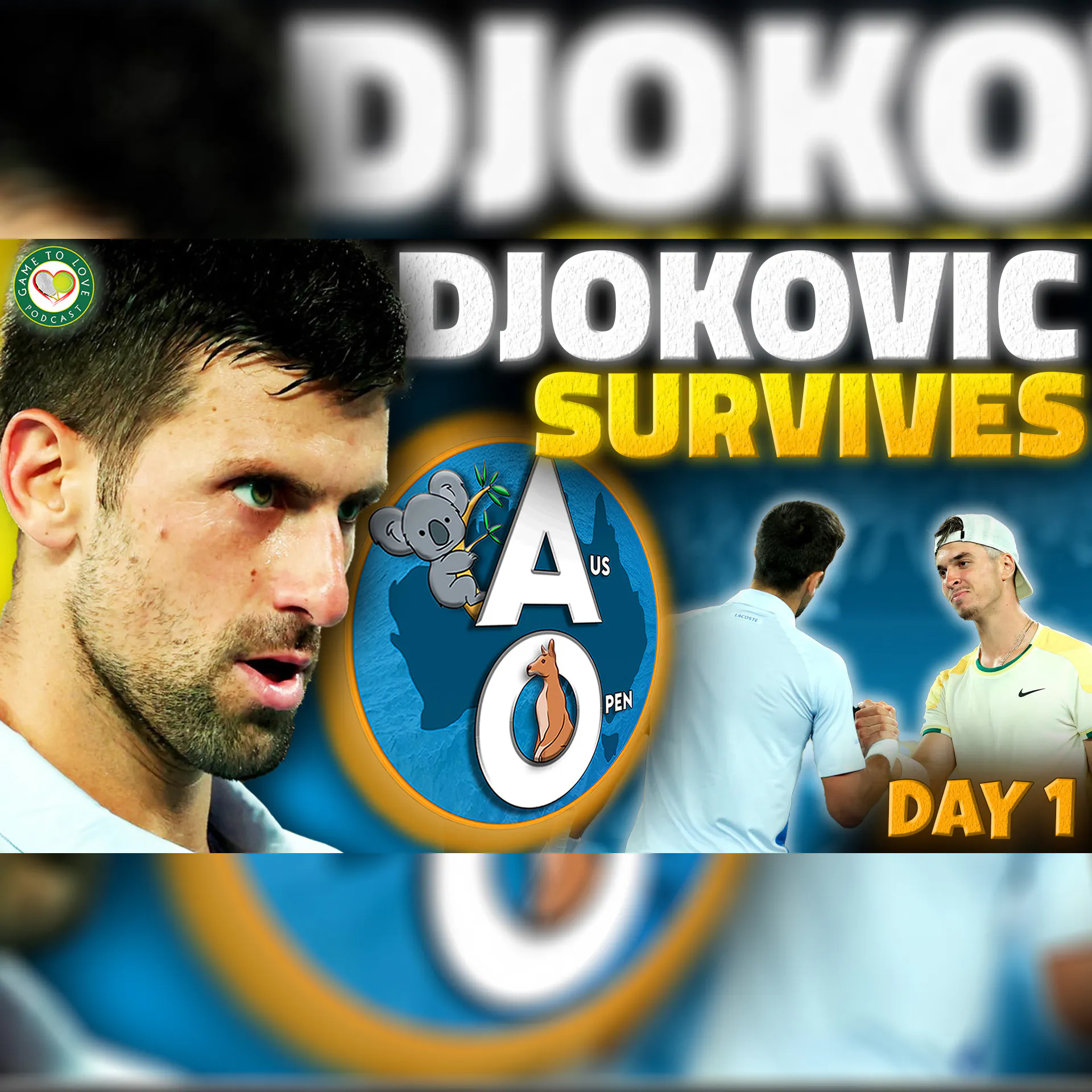 Djokovic SURVIVES Round 1 | Australian Open 2024 | Day 1 Highlights | GTL Tennis Podcast