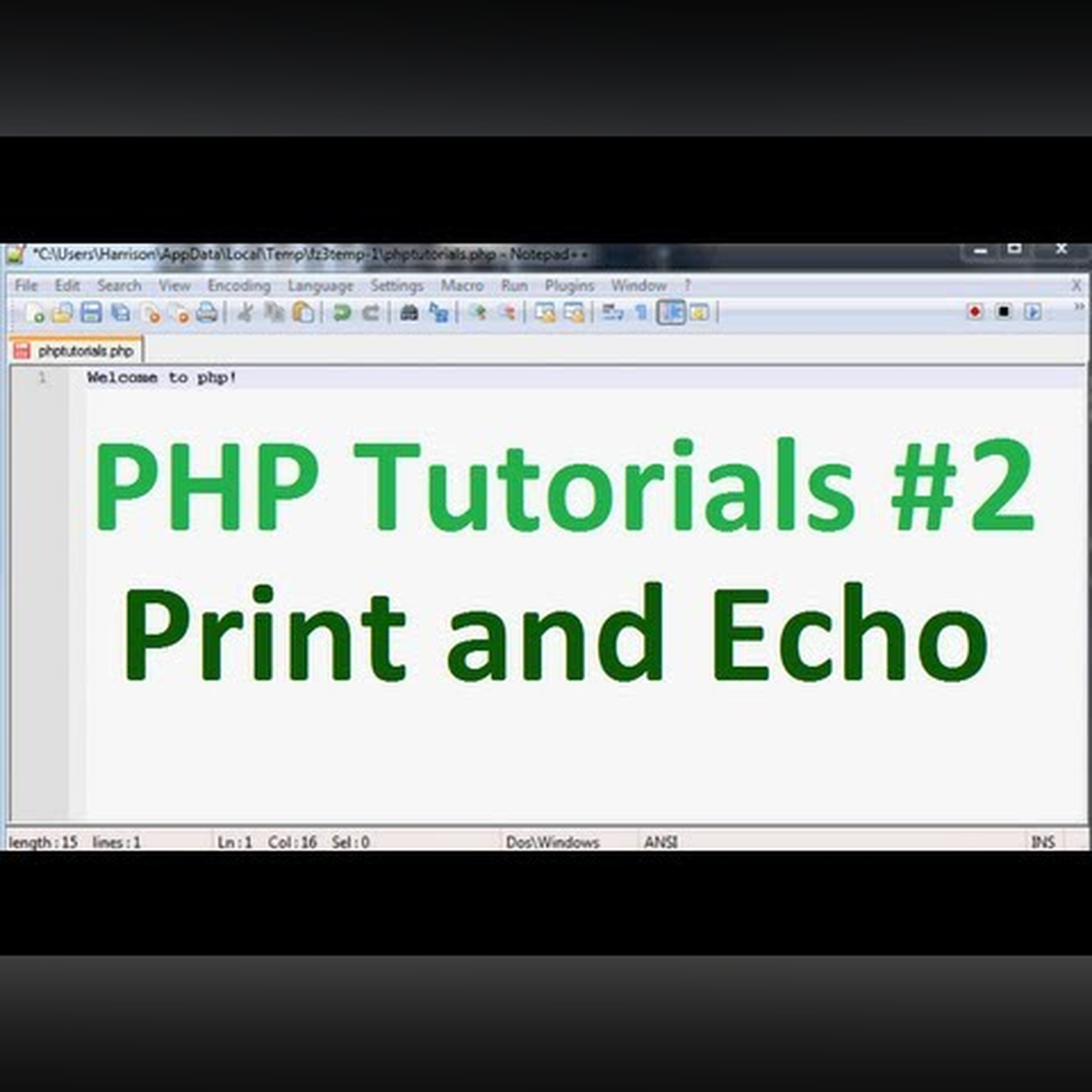 Basic PHP Tutorial 2: Print and Echo episode artwork