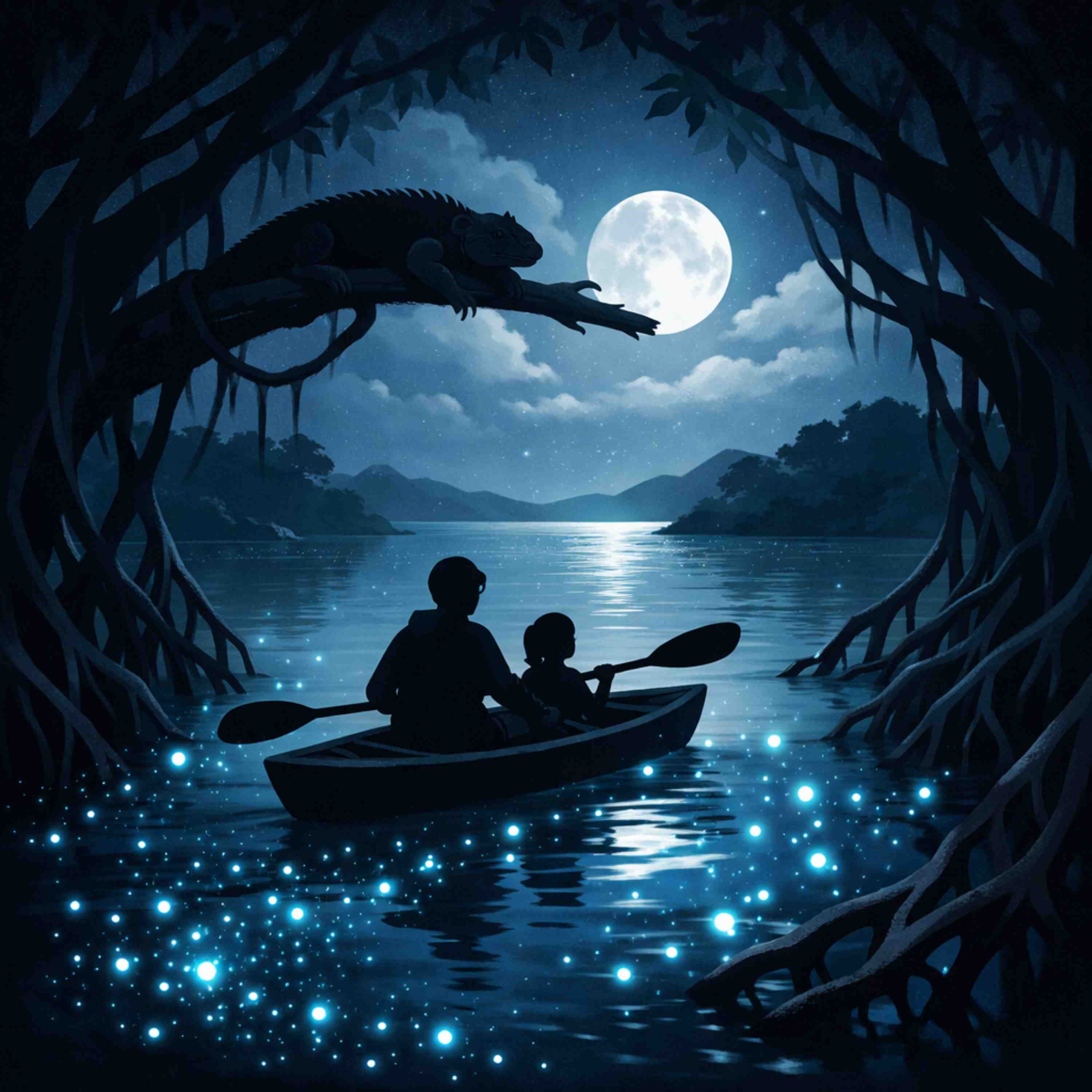 3951: Moonlit Bubbles, Spooky Mangroves and Sleeping Iguanas by Bradley Charbonneau of Pass The Sour Cream