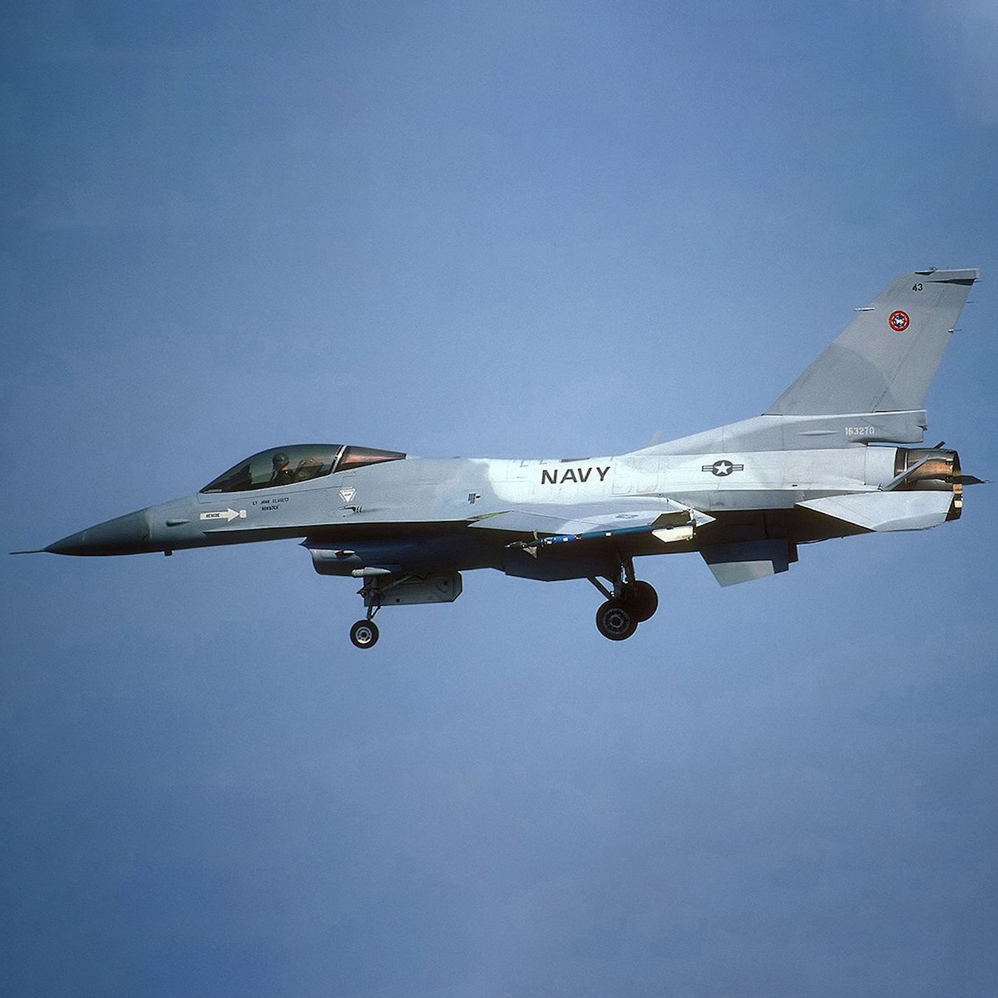 Yes, the Navy Flies F-16s episode artwork