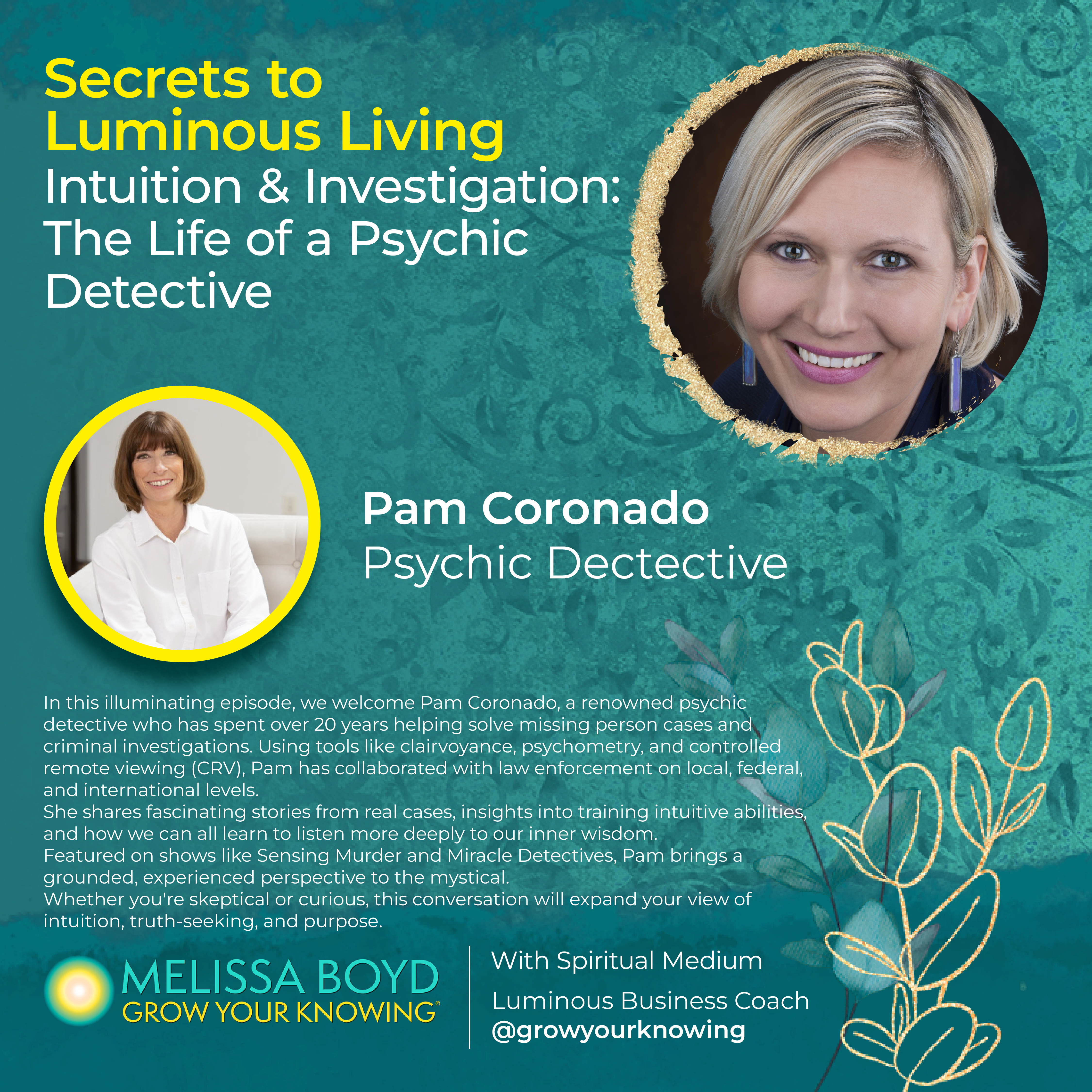 Intuition & Investigation: The Life of a Psychic Detective with Pam Coronado episode artwork