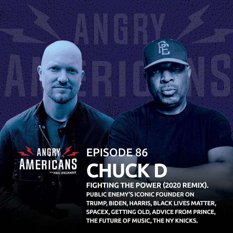 Chuck D. Fighting the Power (2020 Remix). Public Enemy’s Iconic Founder on Trump, Biden, Harris, Black Lives Matter, SpaceX, Getting Old, Advice from Prince, the Future of Music, the NY Knicks.