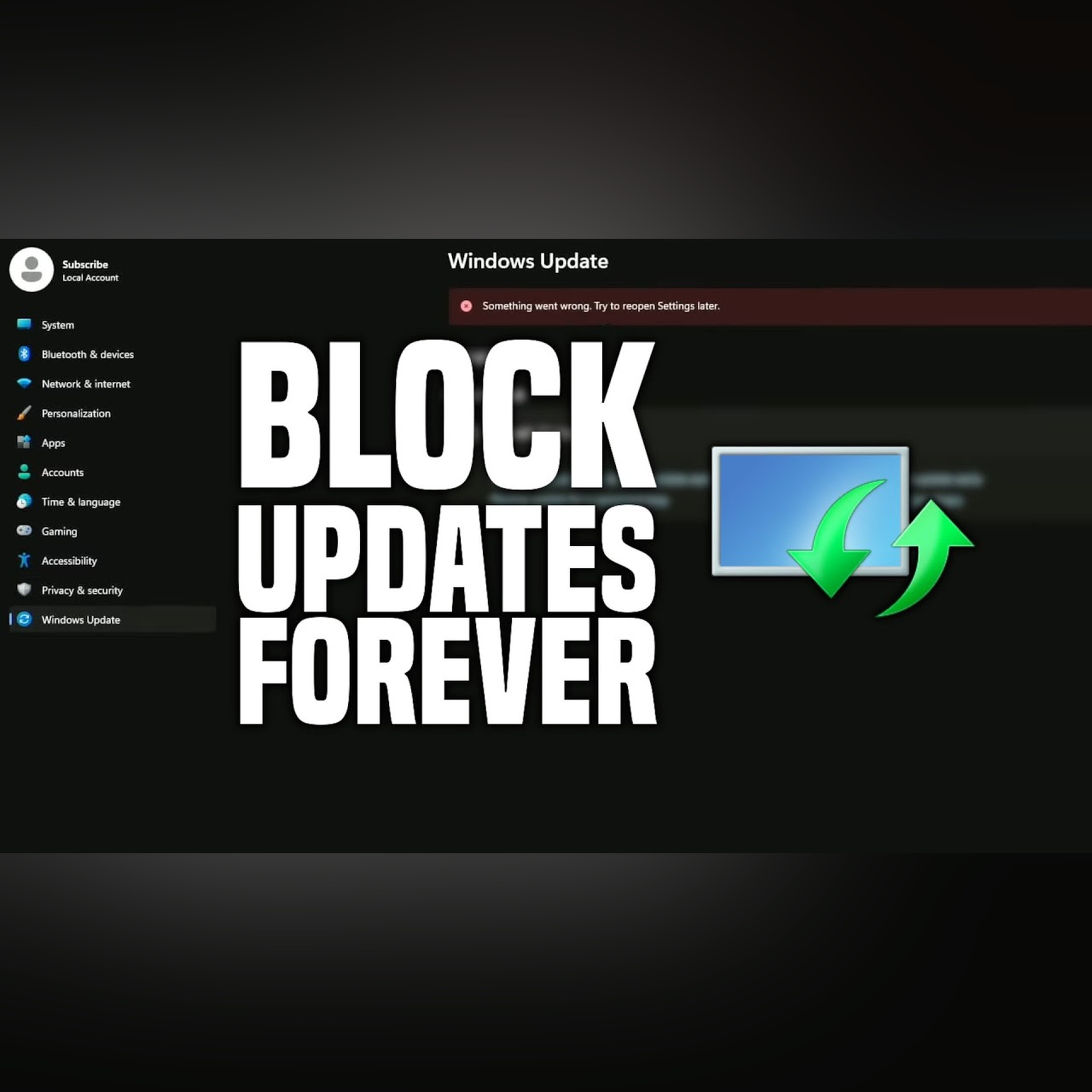 Disable Windows Update episode artwork