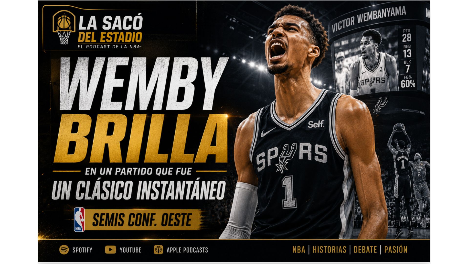 Wemby brilla en un partido que fué Clásico Instantáneo🏀 episode artwork