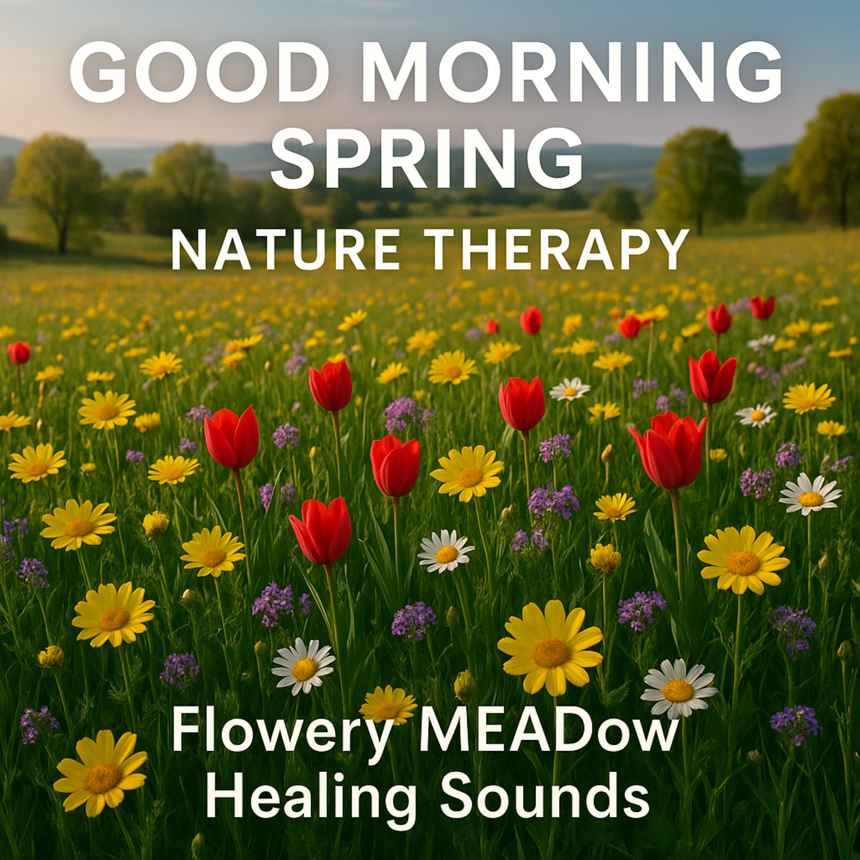 Relaxing Nature Ambience Meditation 🌼 Gentle Meadow Healing Sounds for Peace