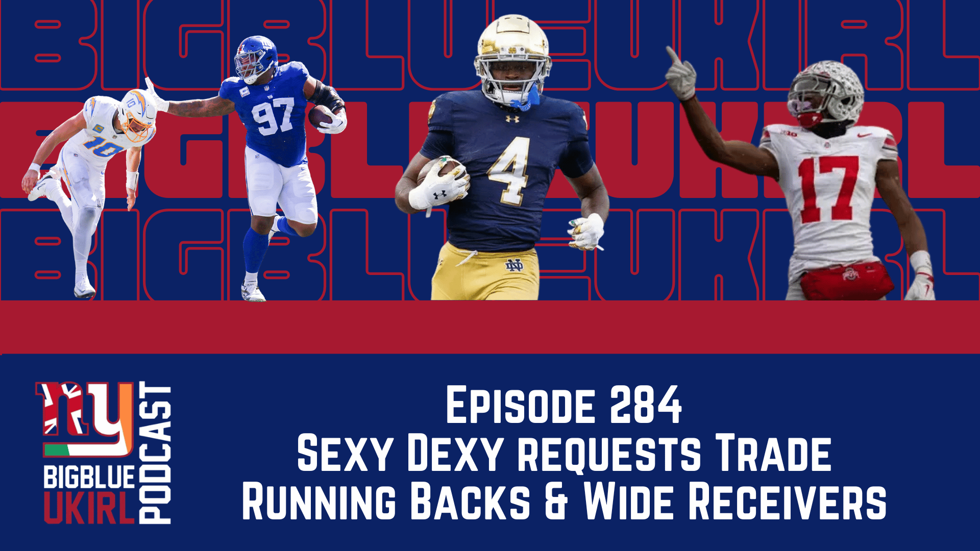 E284: Giants Offseason Program Kicks off and 2026 NFL Draft RB & WR Prospects