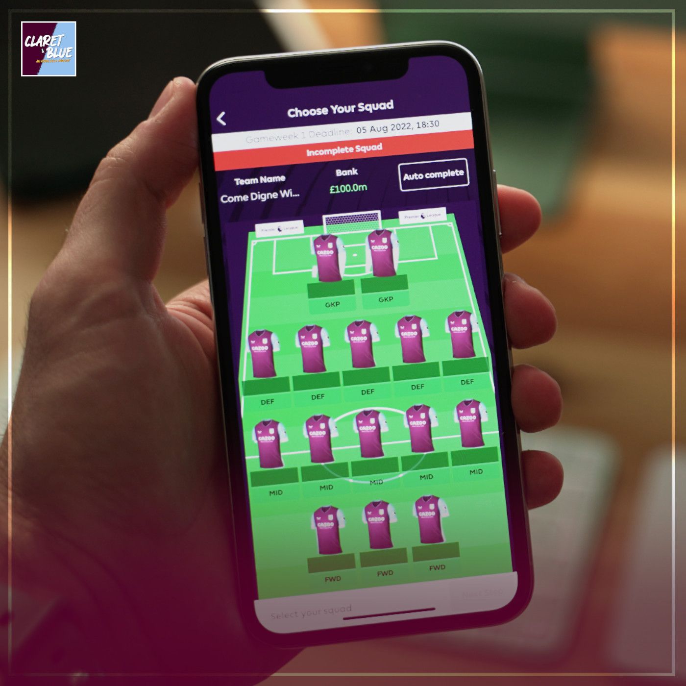 Claret & Blue Podcast #110 | I PICKED MY FPL TEAM IN 9 MINUTES