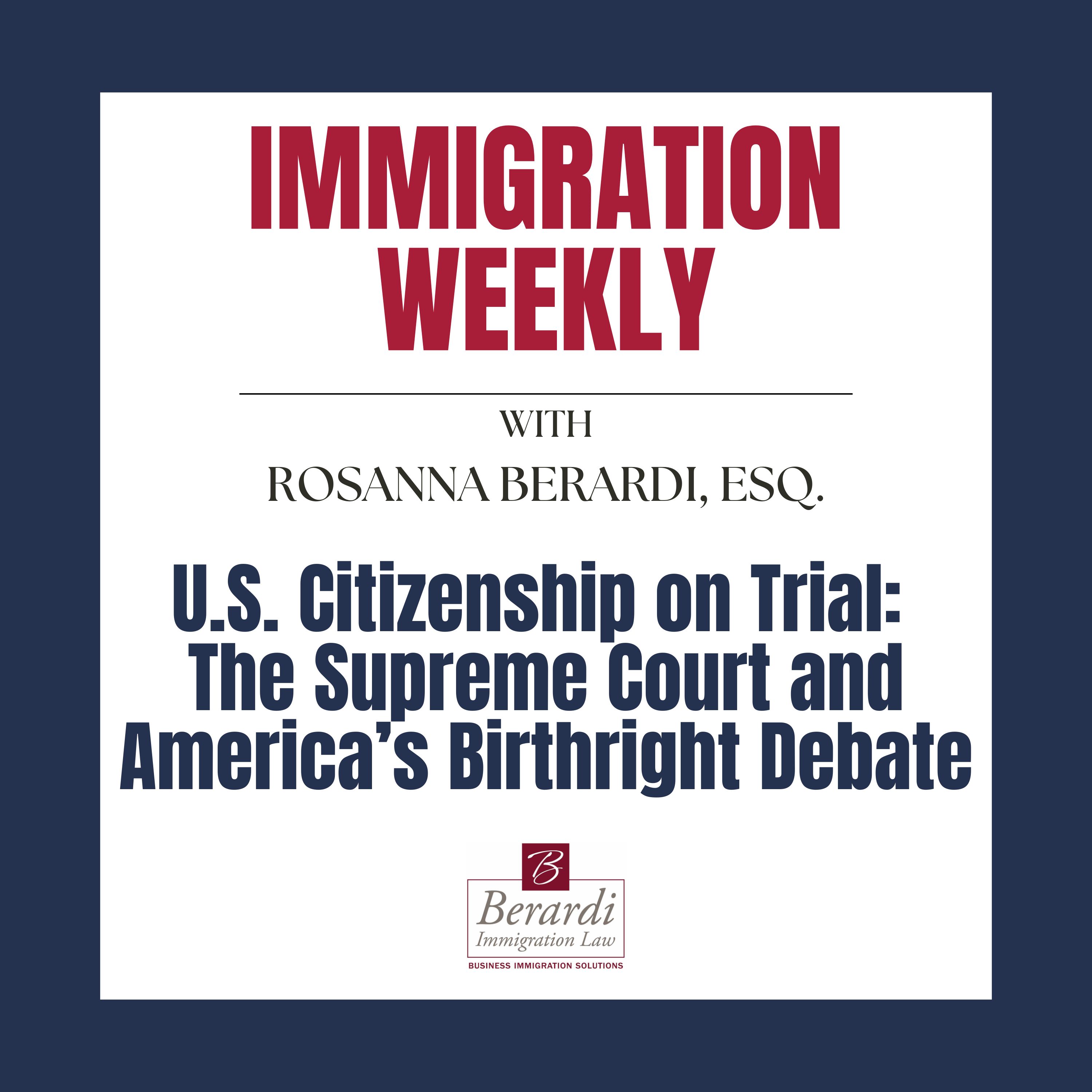U.S. Citizenship on Trial: The Supreme Court and America’s Birthright Debate episode artwork
