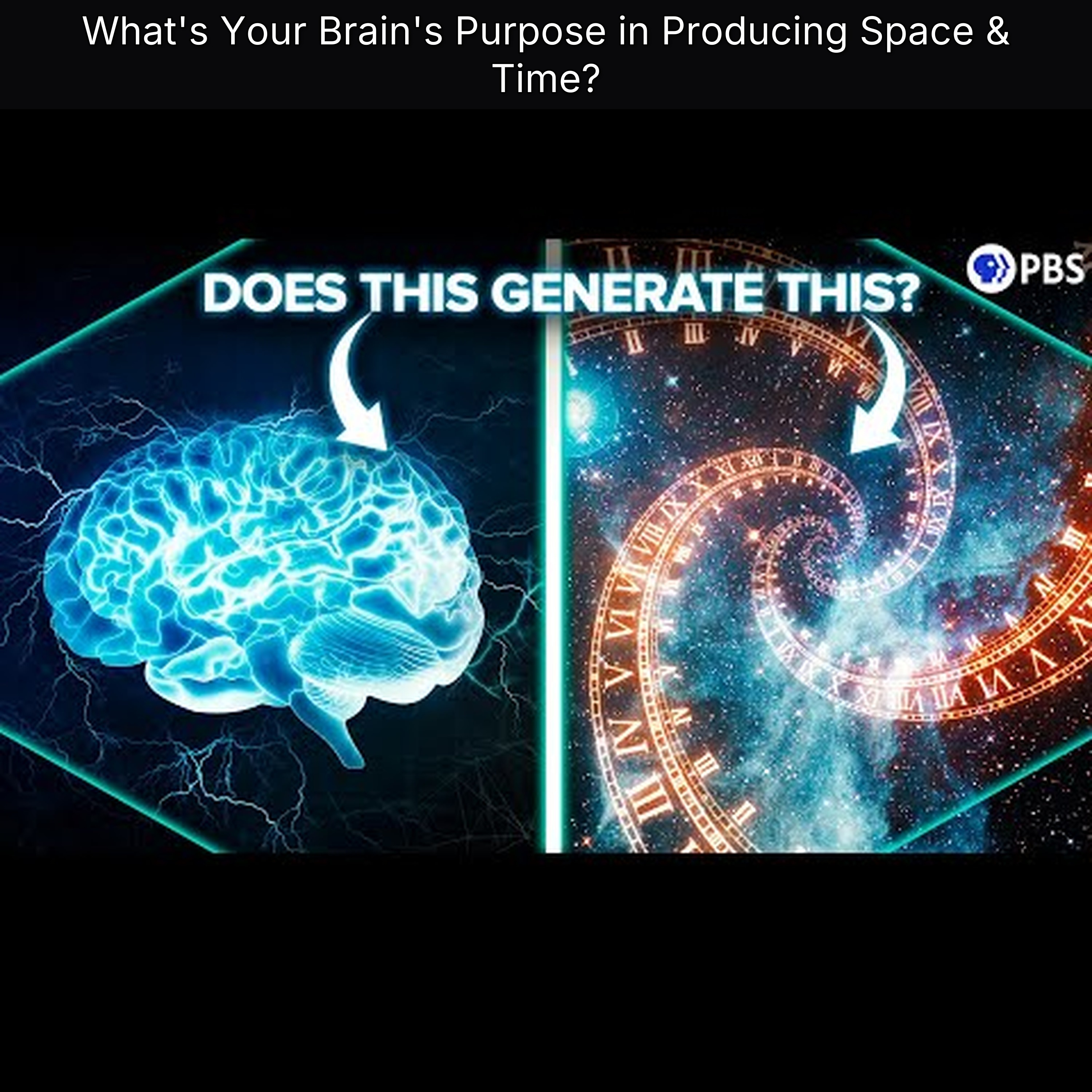What's Your Brain's Purpose in Producing Space & Time?