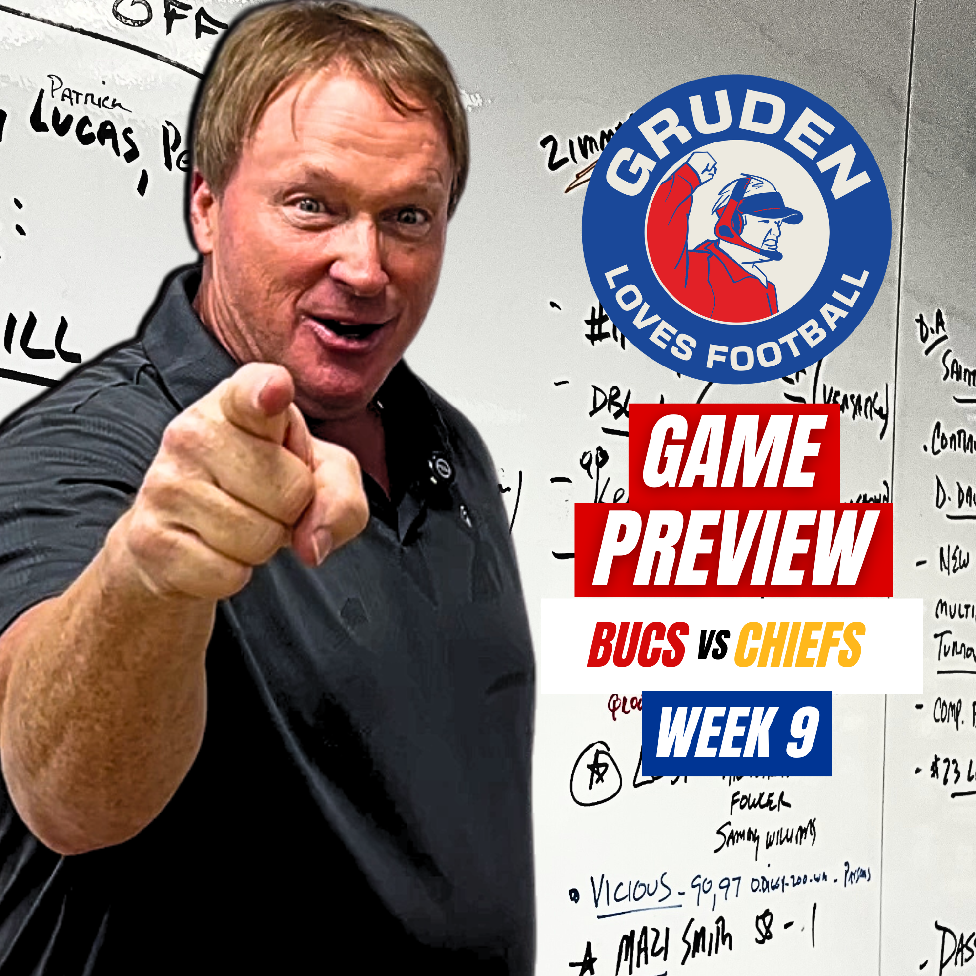 Gruden Loves Football Game Preview: Buccaneers vs Chiefs  - Week 9 episode artwork