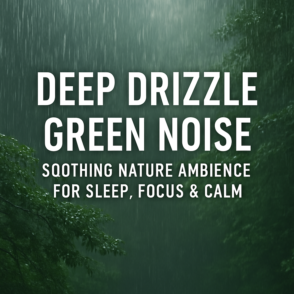 Deep Drizzle & Green Noise 🌧️ Soothing Nature Ambience for Sleep, Focus & Calm | Pure Rain Sound
