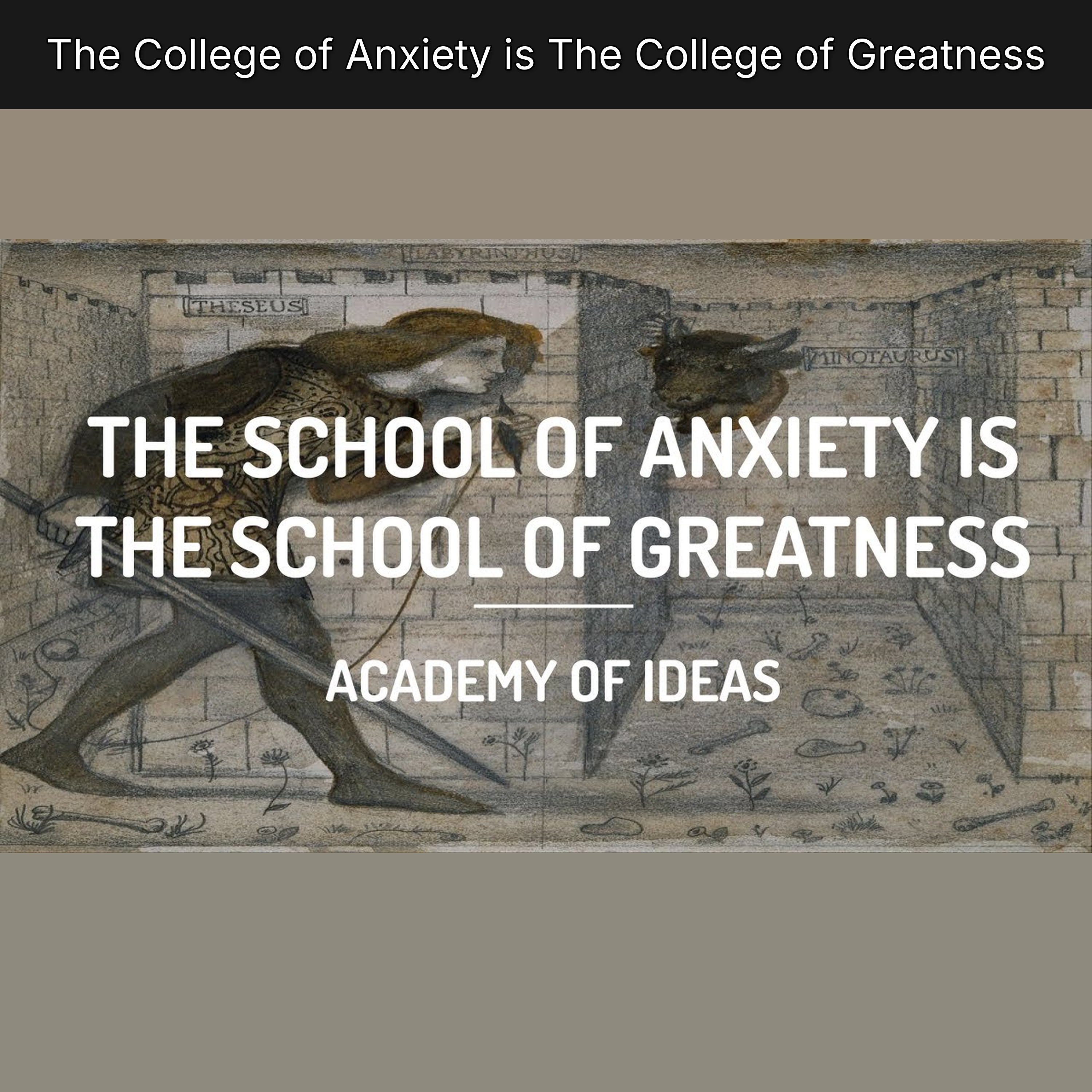 The College of Anxiety is The College of Greatness episode artwork