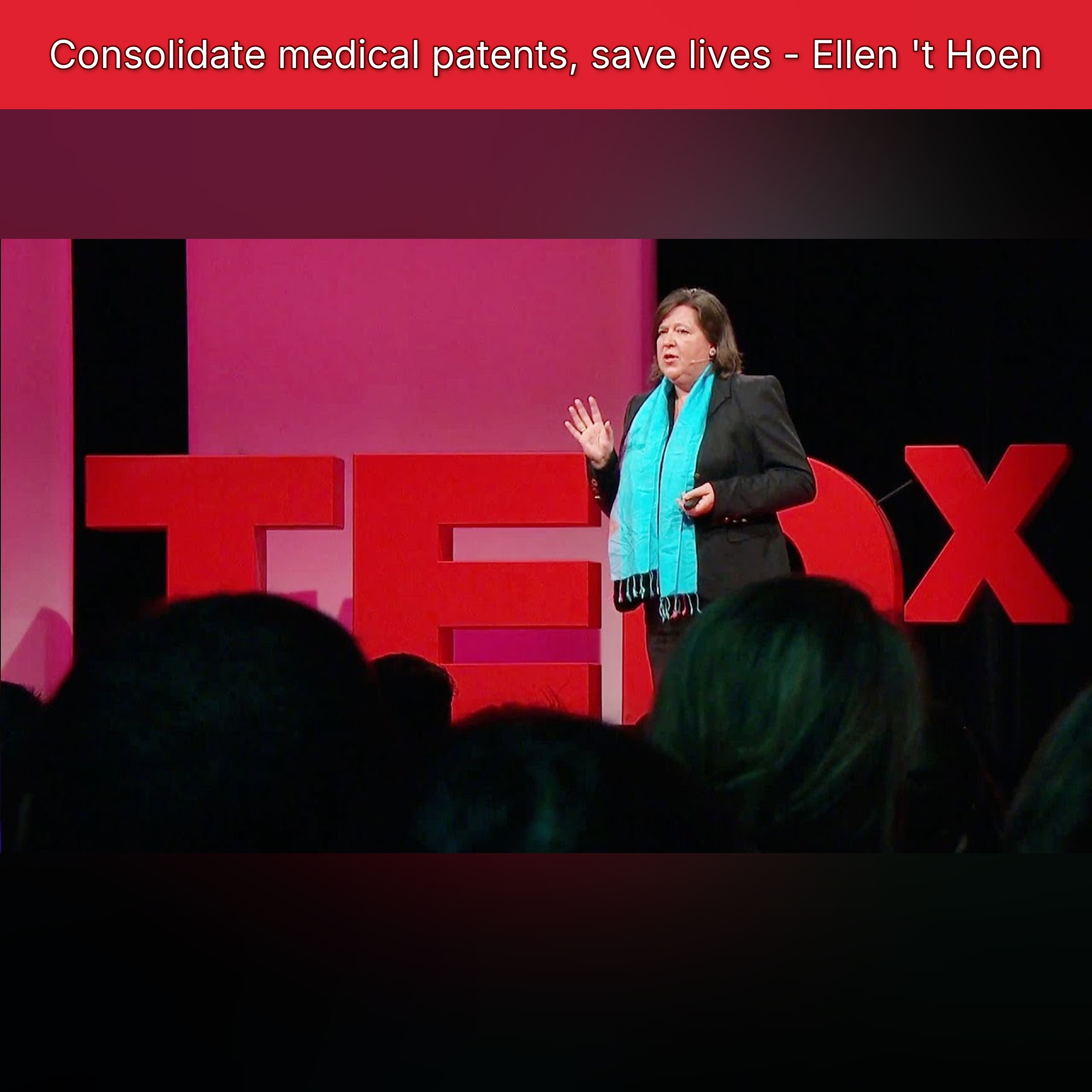 Consolidate medical patents, save lives - Ellen 't Hoen