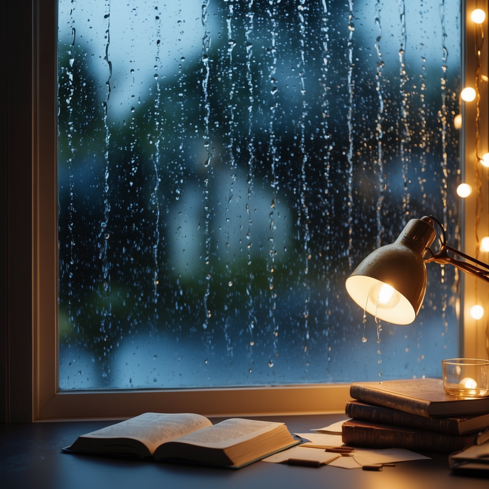 Rain on Window Sounds for Studying | Helps You Concentrate! 📖📚
