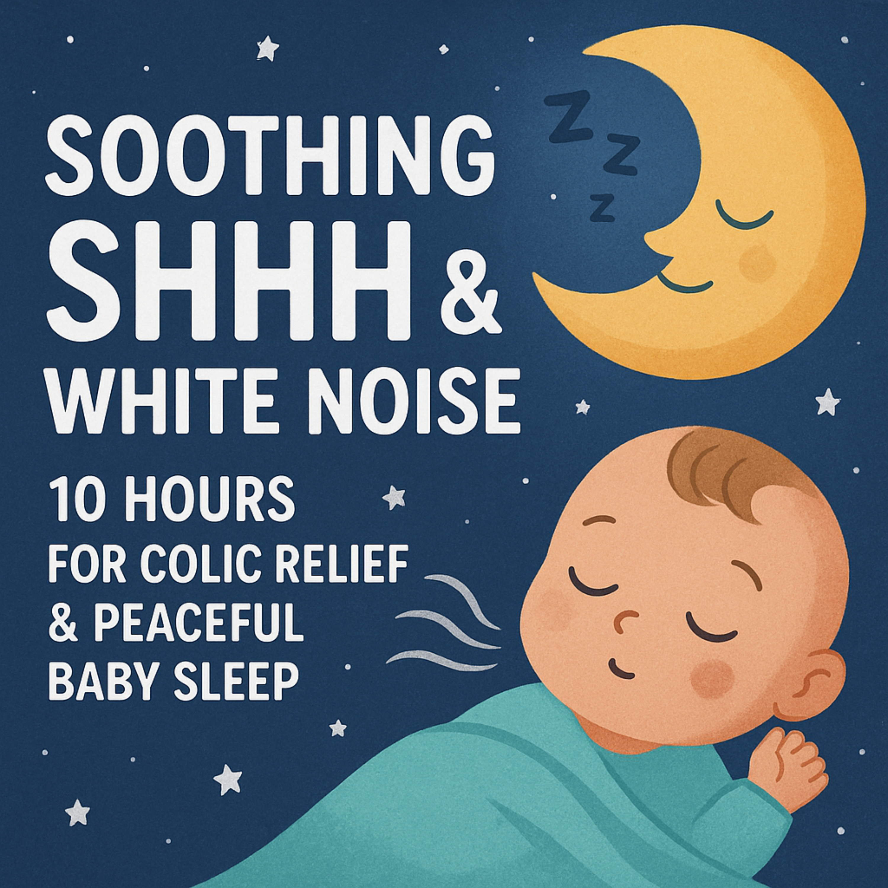 Soothing Shhh & White Noise 🌛 8 Hours for Colic Relief & Peaceful Baby Sleep