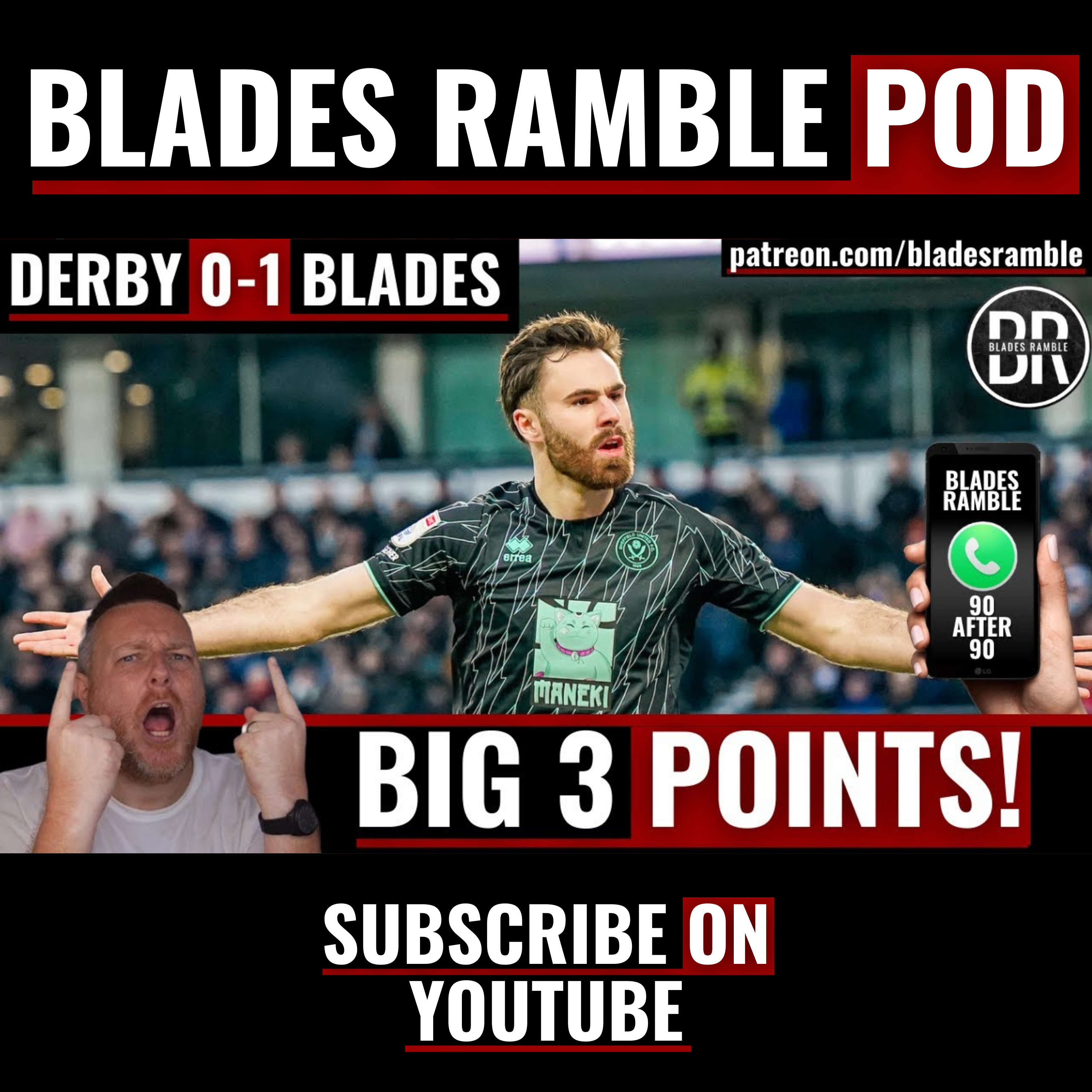 HUGE 3 POINTS!! | DERBY 0-1 BLADES | 90 AFTER 90 | MATCH REACTION
