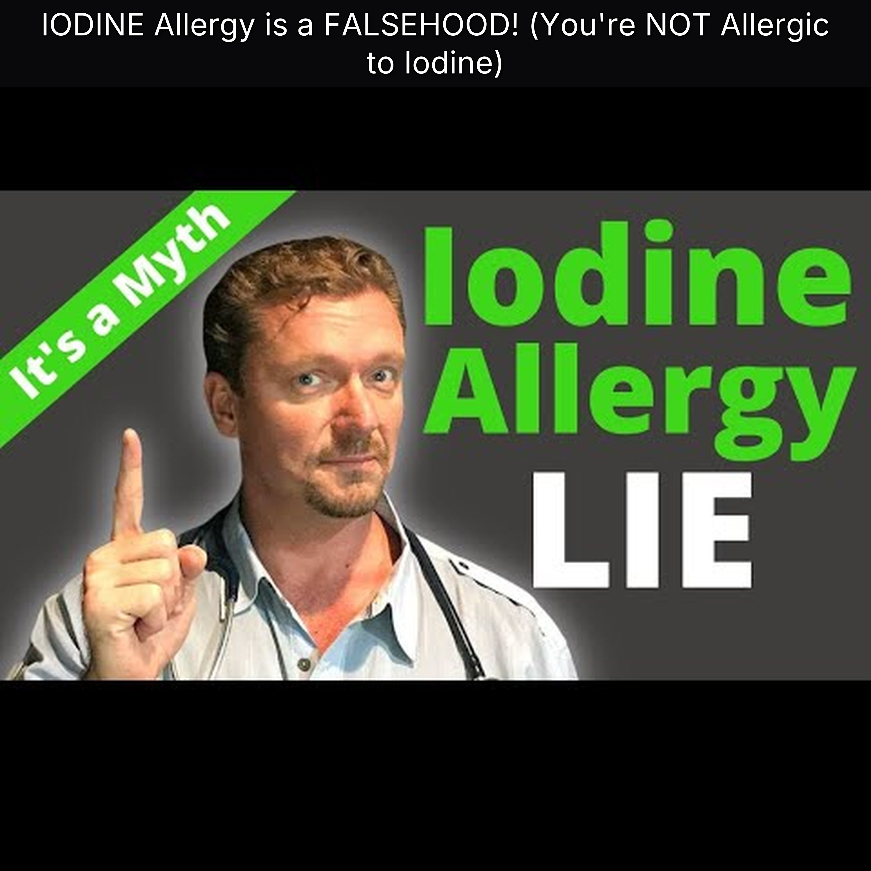 IODINE Allergy is a FALSEHOOD! (You're NOT Allergic to Iodine) episode artwork