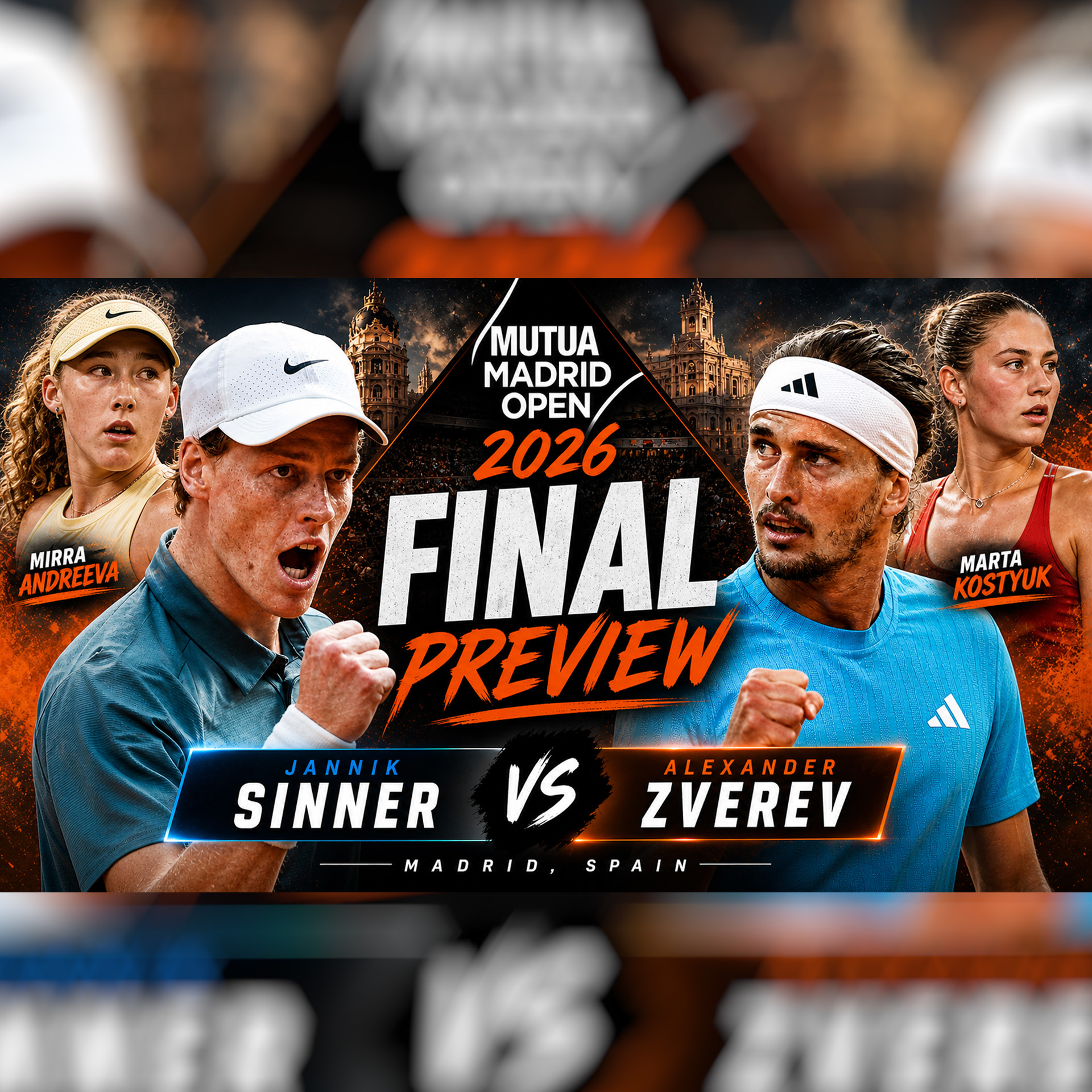 Sinner vs Zverev | Andreeva vs Kostyuk | Madrid Open 2026 | Final Prevew & Predictions