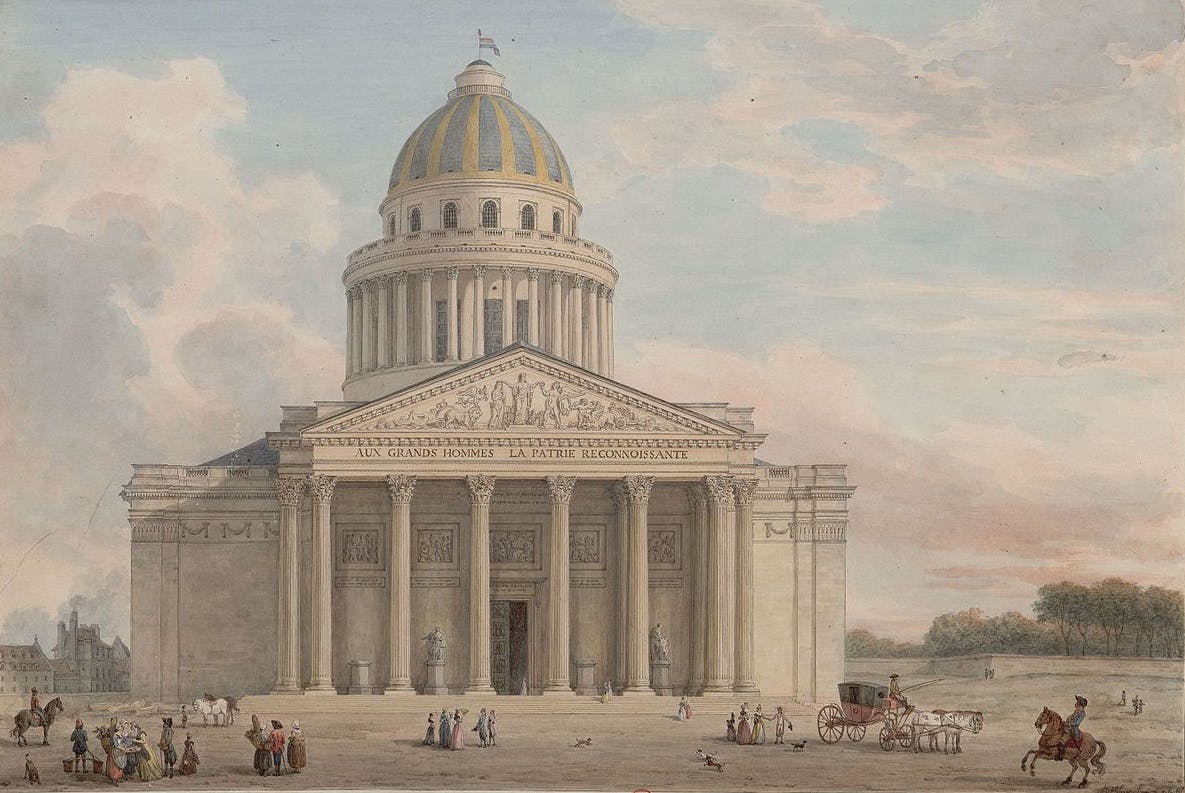 André Malraux, the général De Gaulle, and Kylian Mbappé go to the Panthéon by Pierre Azou