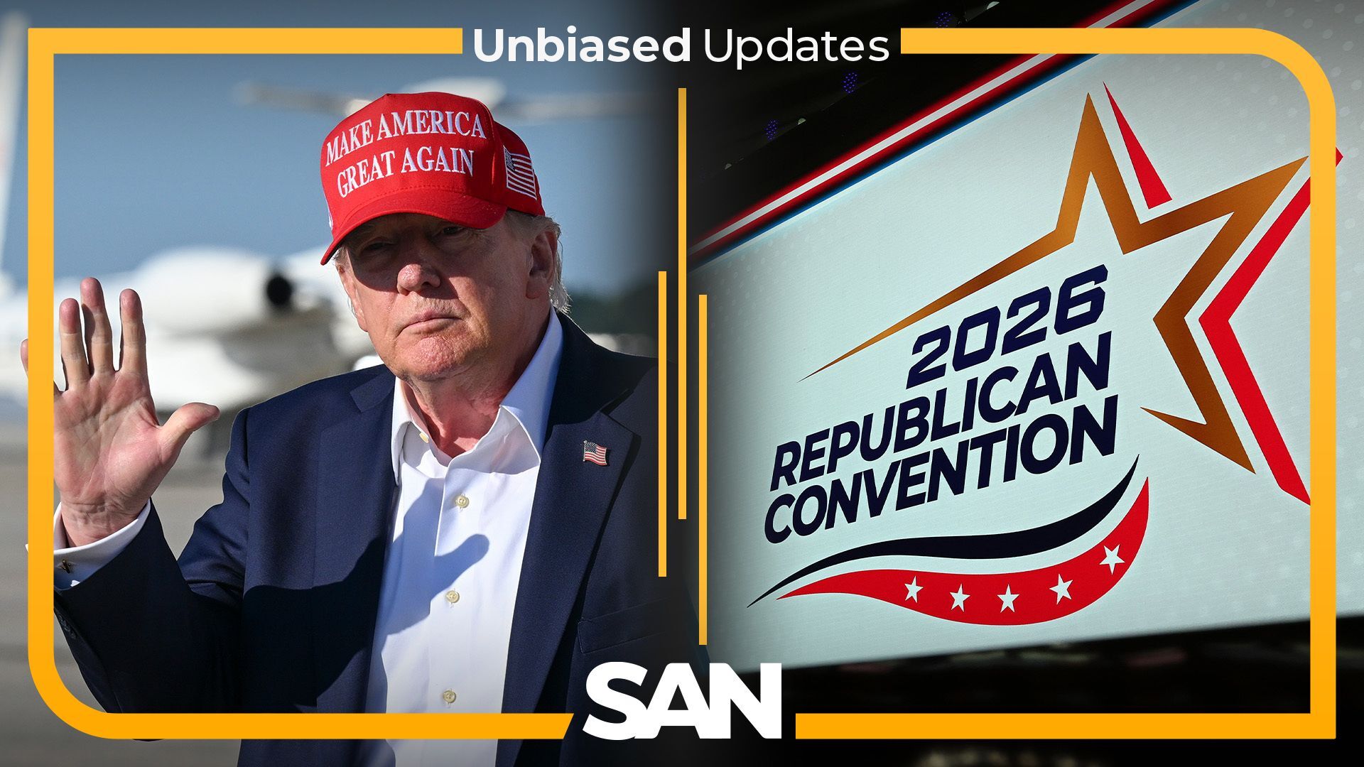 Trump hits Canada with import bans; Republican midterm convention set to open in Dallas episode artwork