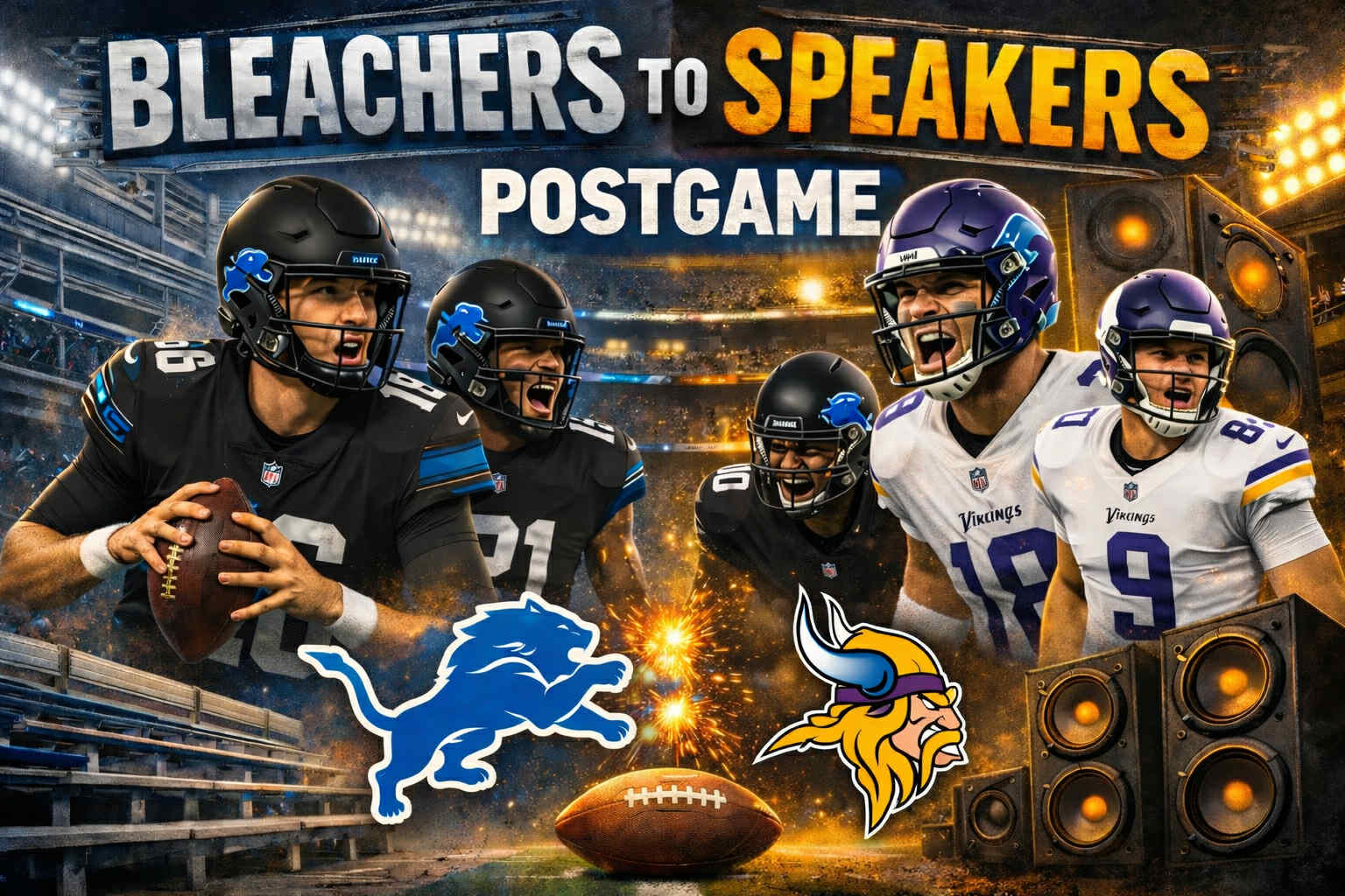 Lions vs. Vikings Postgame Show episode artwork
