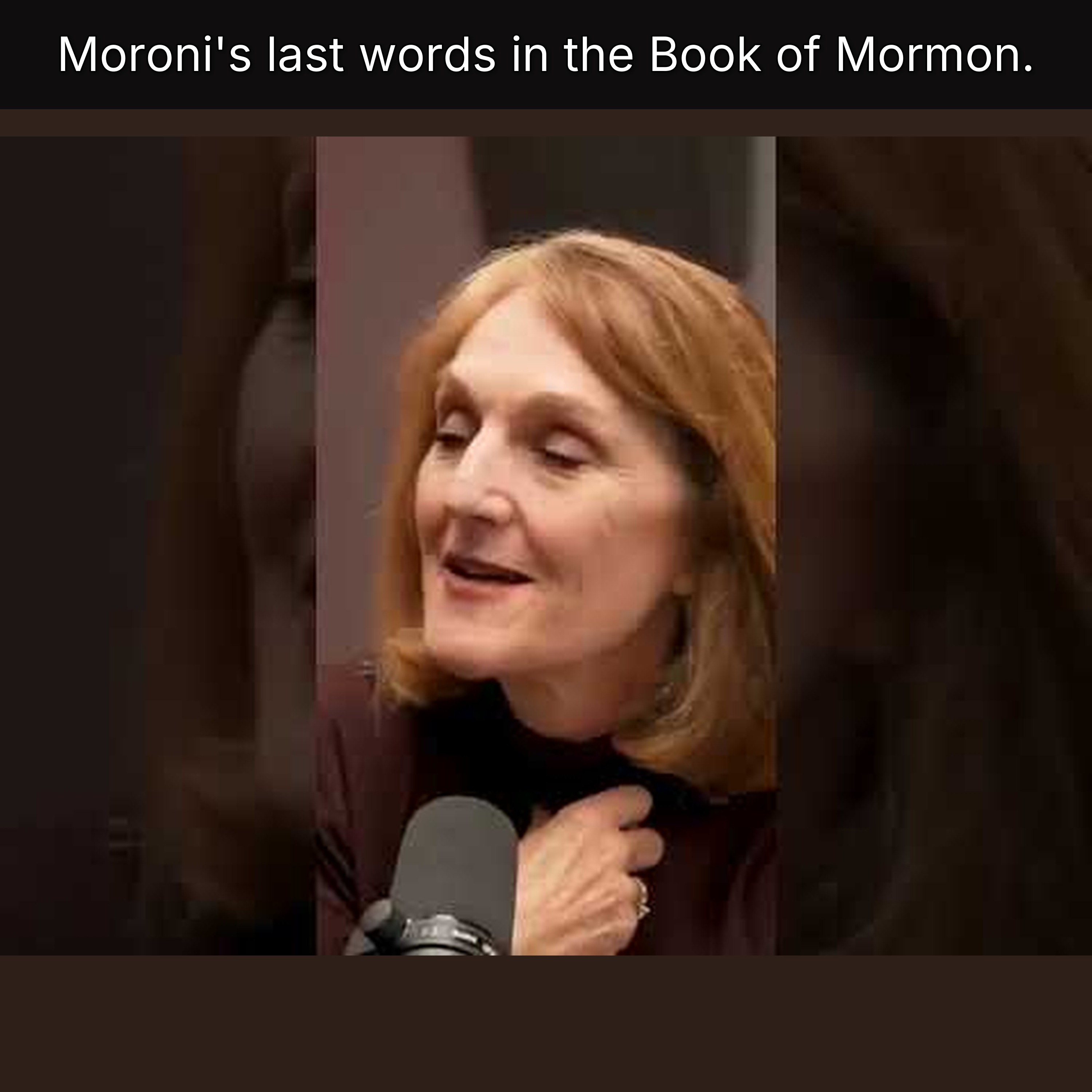 Moroni's last words in the Book of Mormon. episode artwork