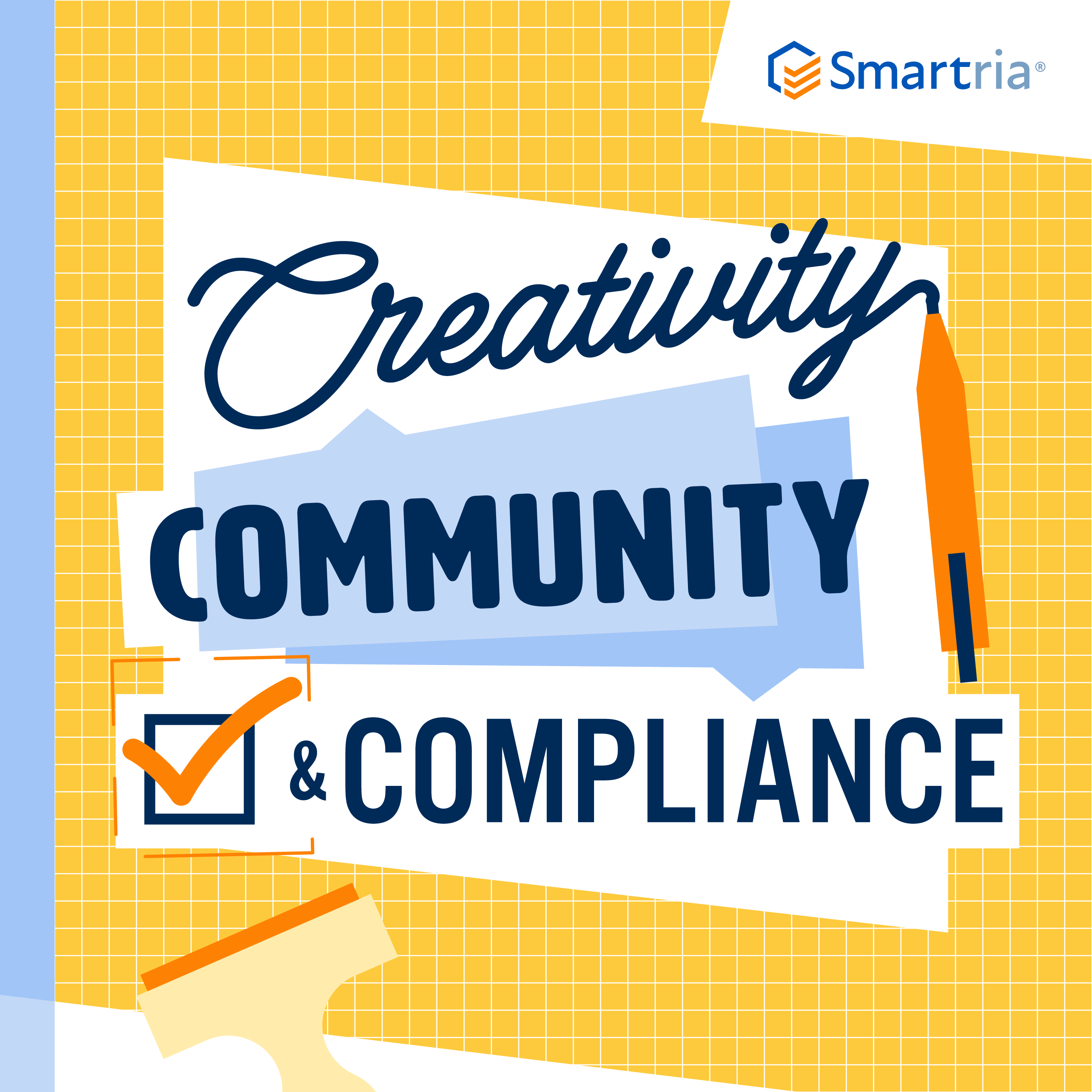 Creativity, Community, and Compliance podcast artwork