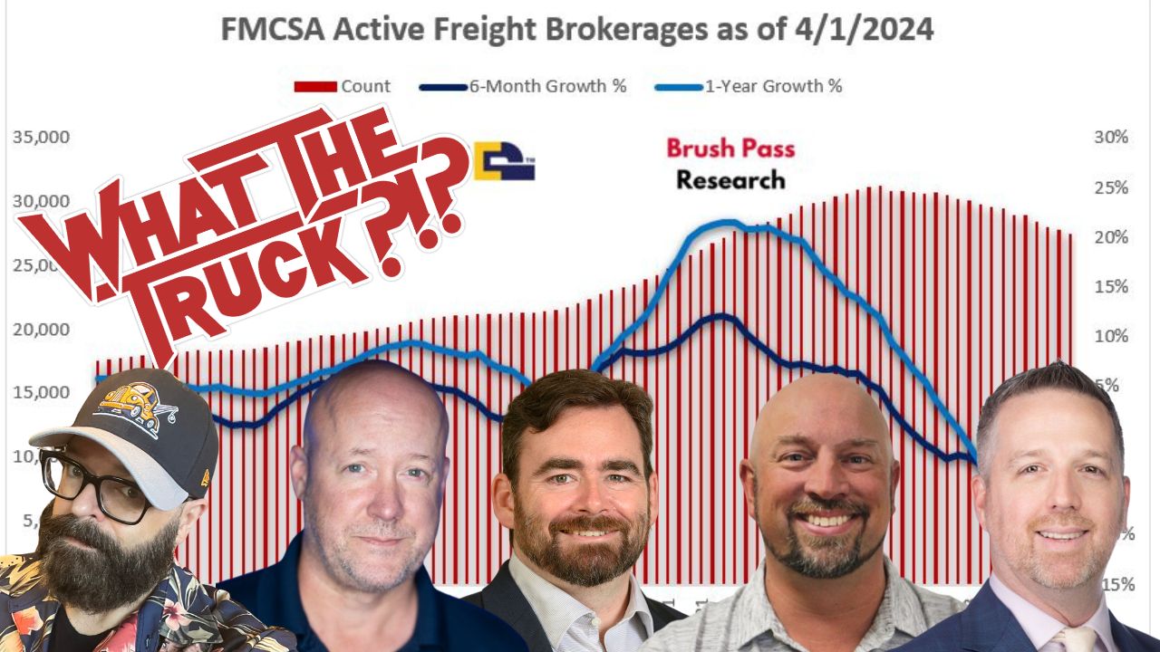 There are 10% fewer freight brokerages than there were 1 year ago