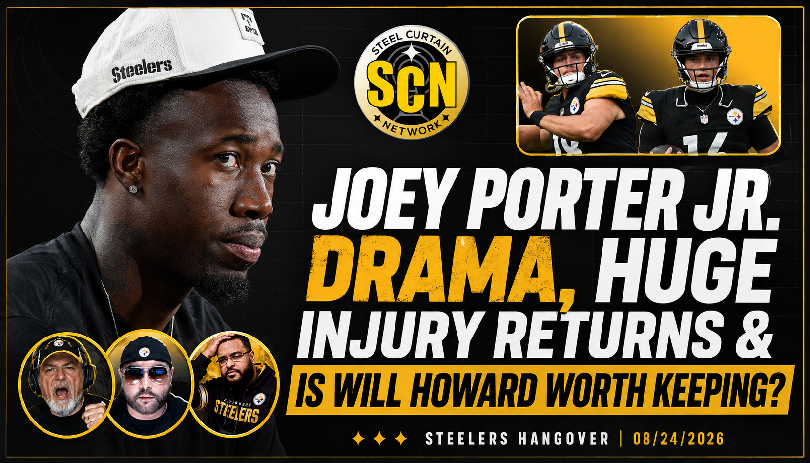 The Steelers Hangover: Joey Porter Jr. DRAMA, HUGE Injury Returns & Is Will Howard Worth Keeping? episode artwork