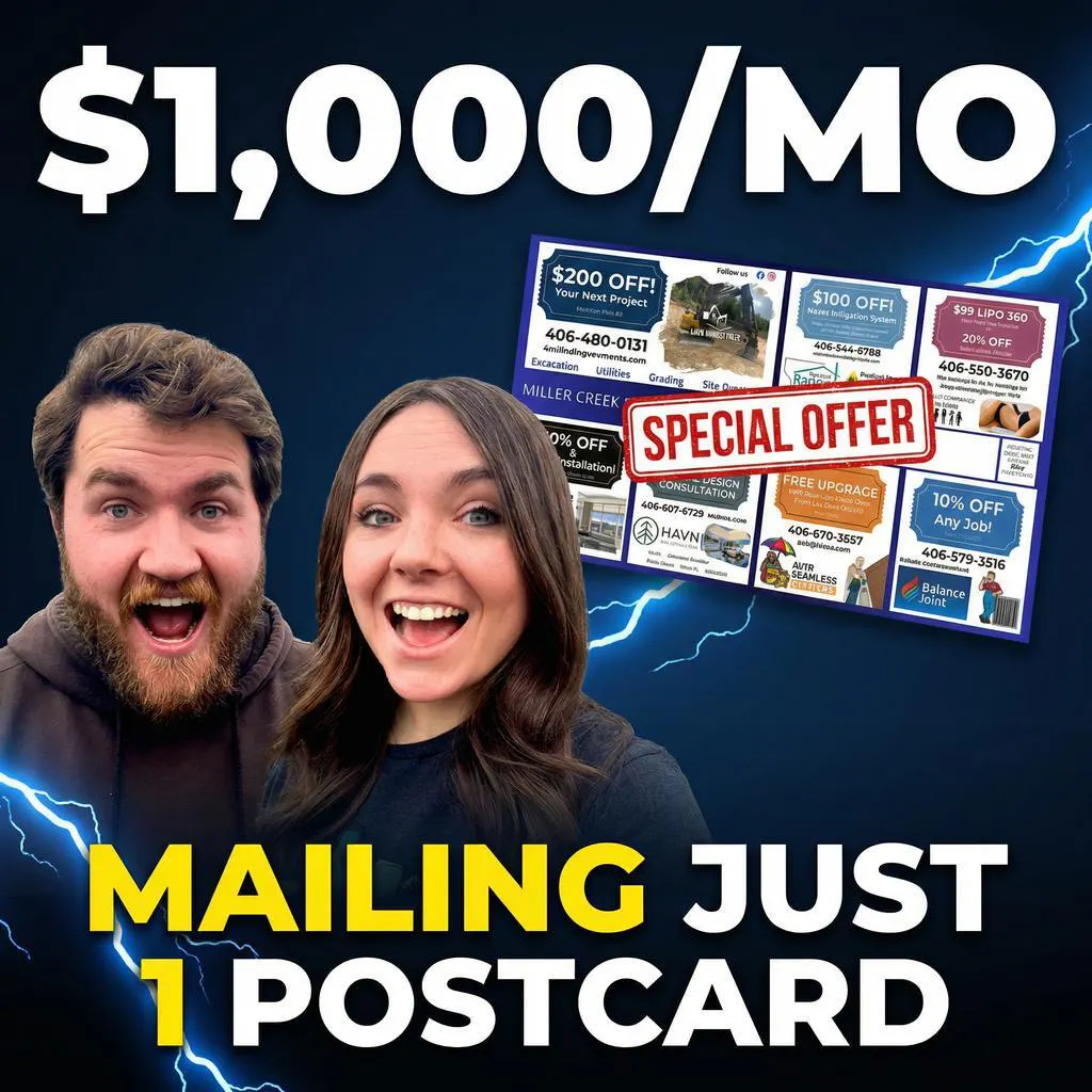 $1,000/Month Mailing Just 1 Postcard $1,000/Month Mailing Just 1 Postcard