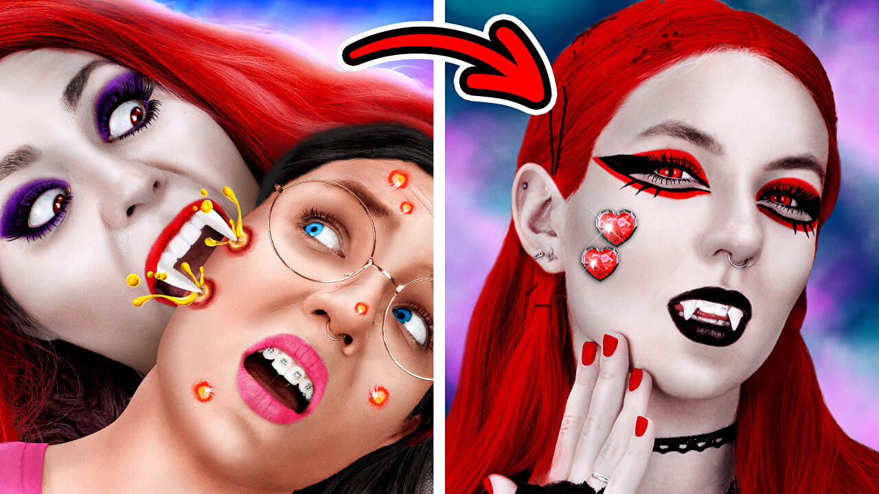 ¡De VAMPIRO NERD a POPULAR! Cambio radical para volverse un vampiro en la vida real por La La Vida