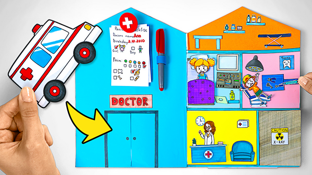 DIY! Coolest Paper Hospital!