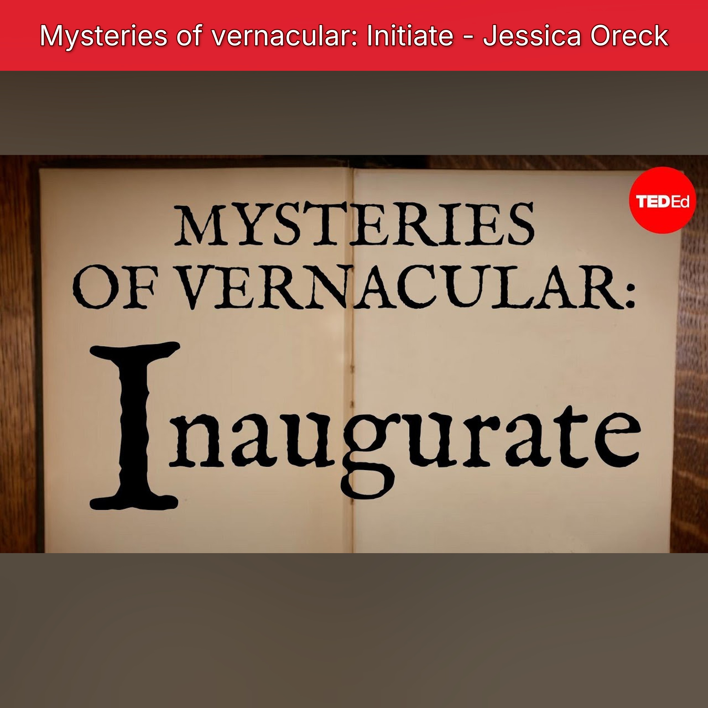 Mysteries of vernacular: Initiate - Jessica Oreck episode artwork