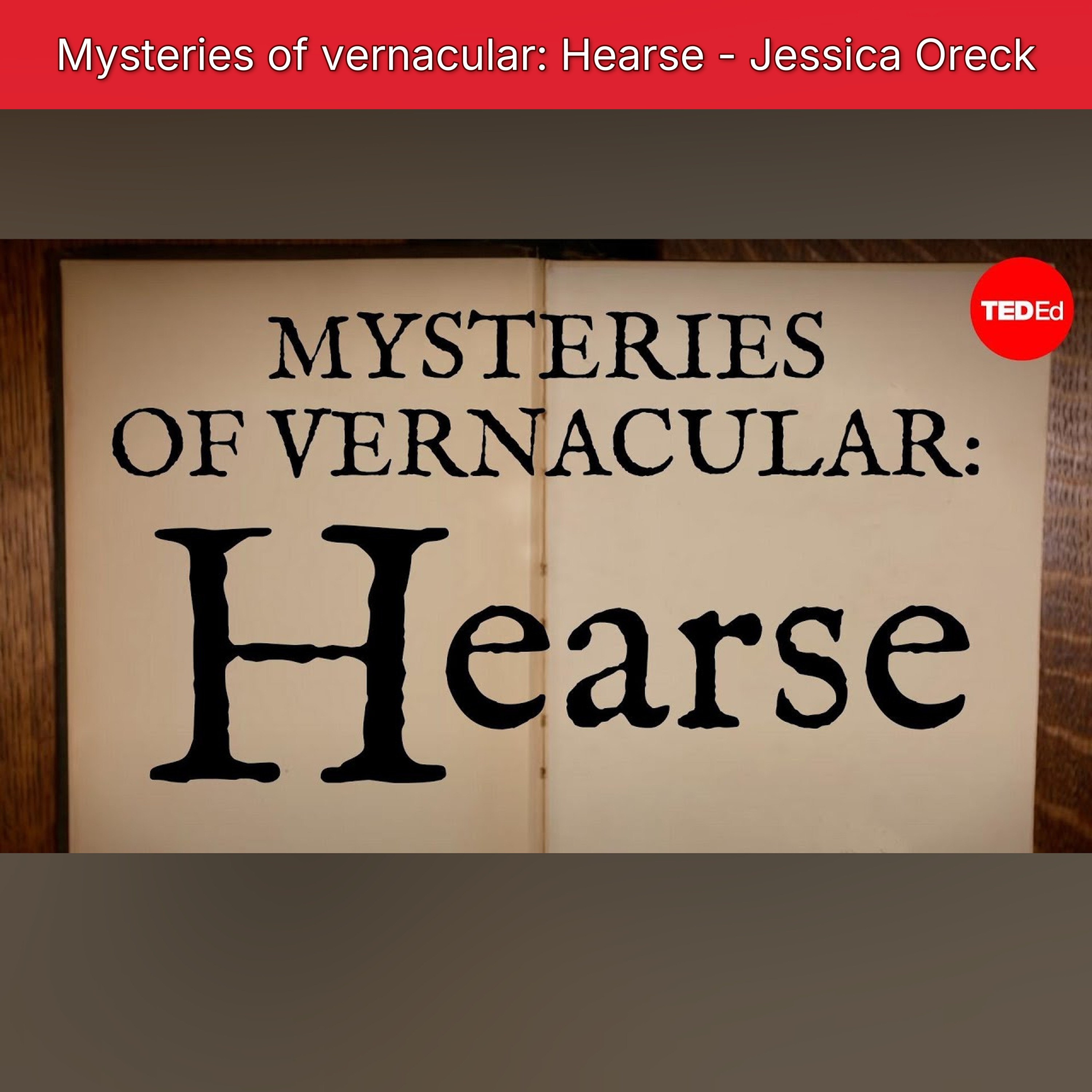 Mysteries of vernacular: Hearse - Jessica Oreck episode artwork