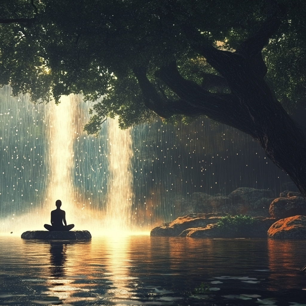 💤 8 Hour Deep Binaural Meditation | 3Hz Delta Wave Binaural Beats, Ambient Music, Rain for Healing Sleep 😴