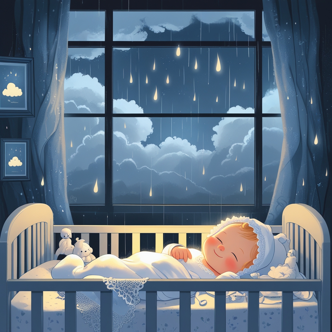 👶😴 Rain Sounds For Sleep Lullabies Songs for Babies To Go To Sleep Baby Lullaby RAIN THUNDER