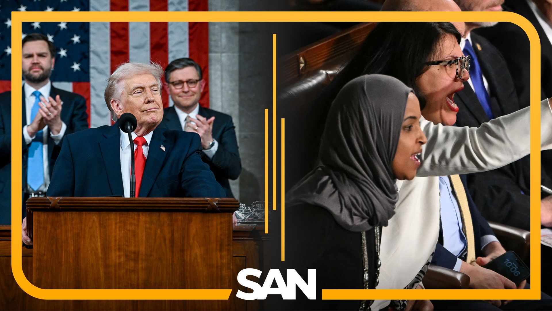 Trump touts a ‘winning’ US as Democrats disrupt State of the Union