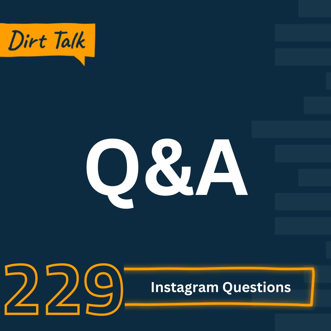 More Questions from Instagram: Monday Q&A – DT 229