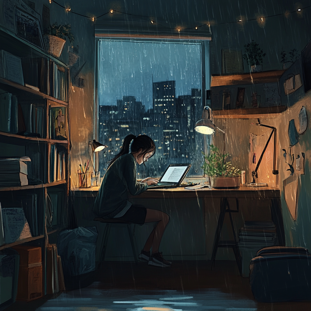 Focus and Concentration: Alpha Waves with Gentle Rain Sounds for Studying and Productivity