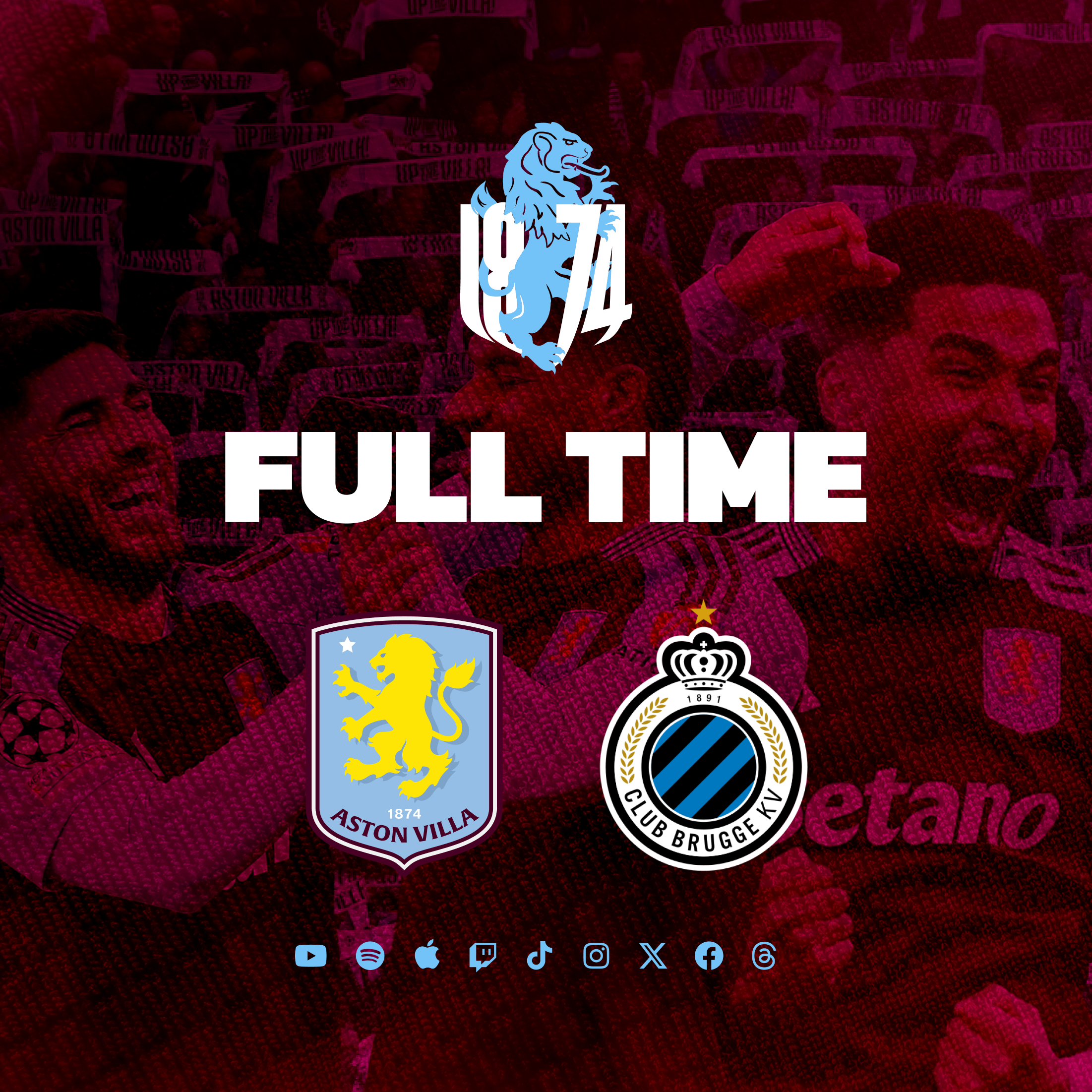 Full Time: Aston Villa 3-0 Brugge MATCH REACTION- Villa into Champions League Quarter Finals!!!