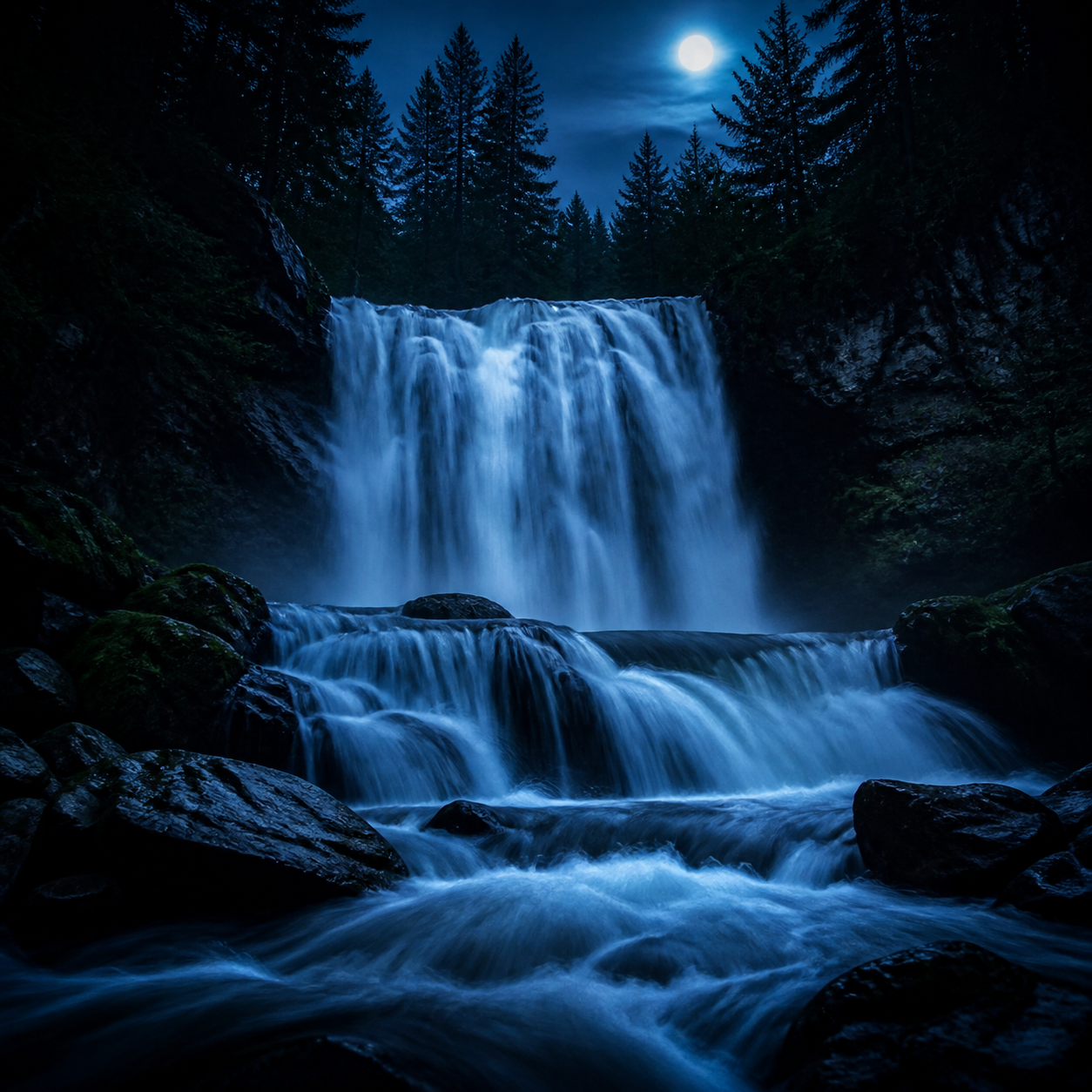 💧 CASCADA potente y AGUA VIVA continua en el BOSQUE — 2 H de corriente envolvente para dormir profundamente episode artwork